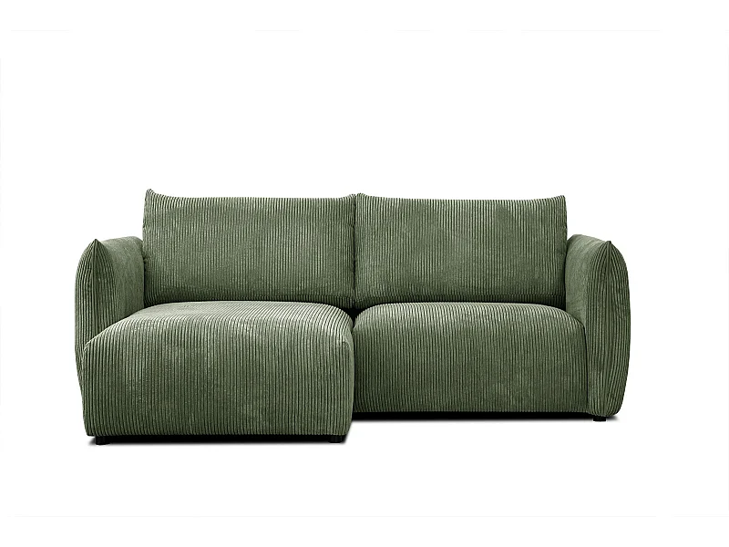 TAUER Ecksofa 3-Sitzer links, olive