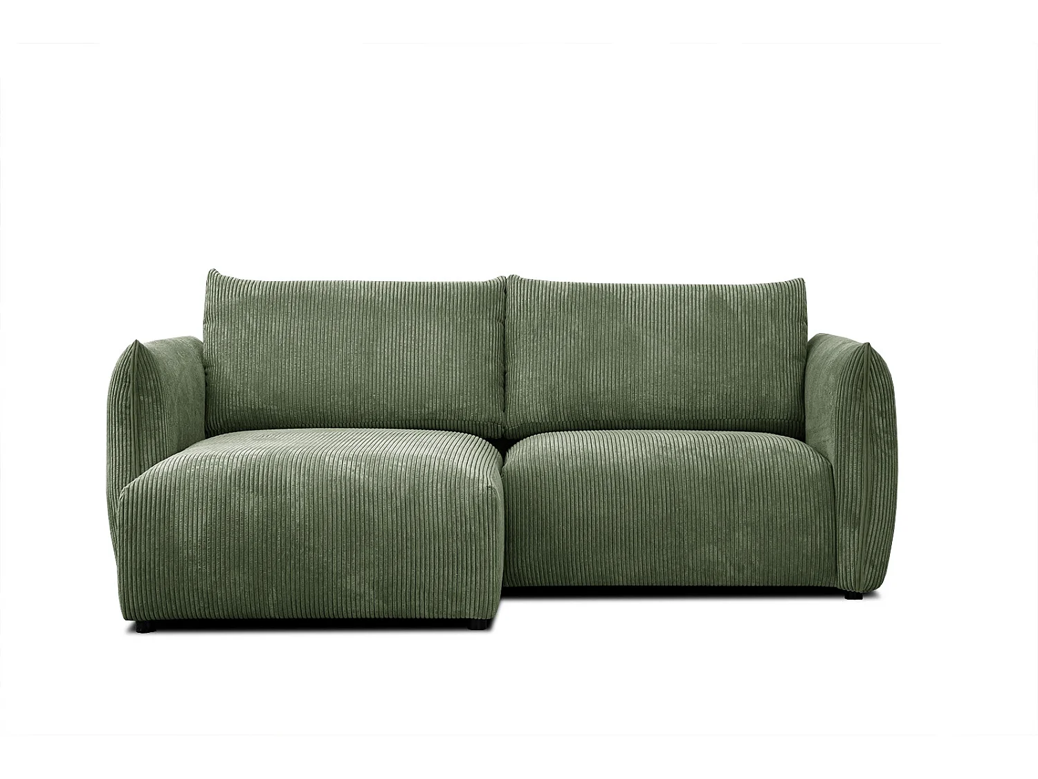 TAUER Ecksofa 3-Sitzer links, olive