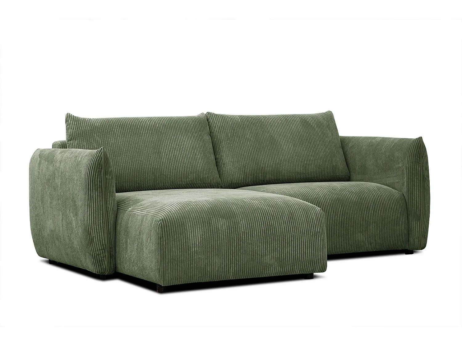 TAUER Ecksofa 3-Sitzer links, olive