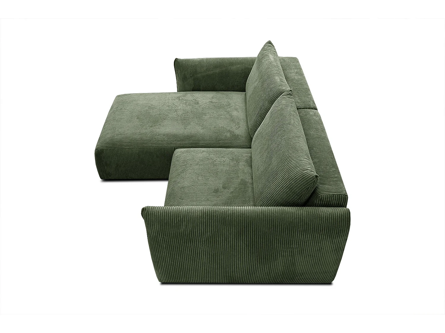 TAUER Ecksofa 3-Sitzer links, olive