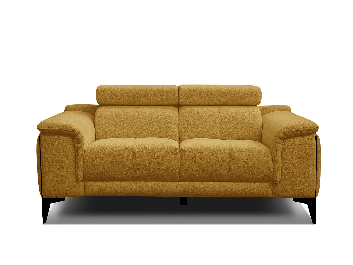 MATERA Sofa 2-Sitzer mit verstellbare Kopfstützen, senfgelb