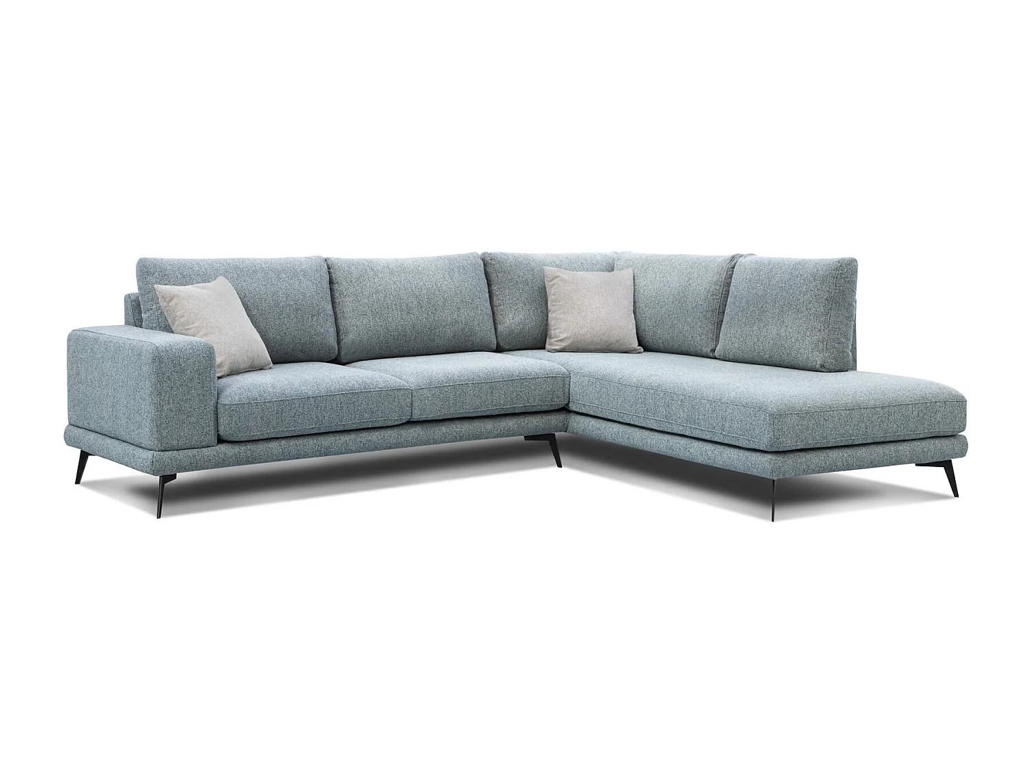 MEDIOLANE Ecksofa 5-Sitzer rechts, mint