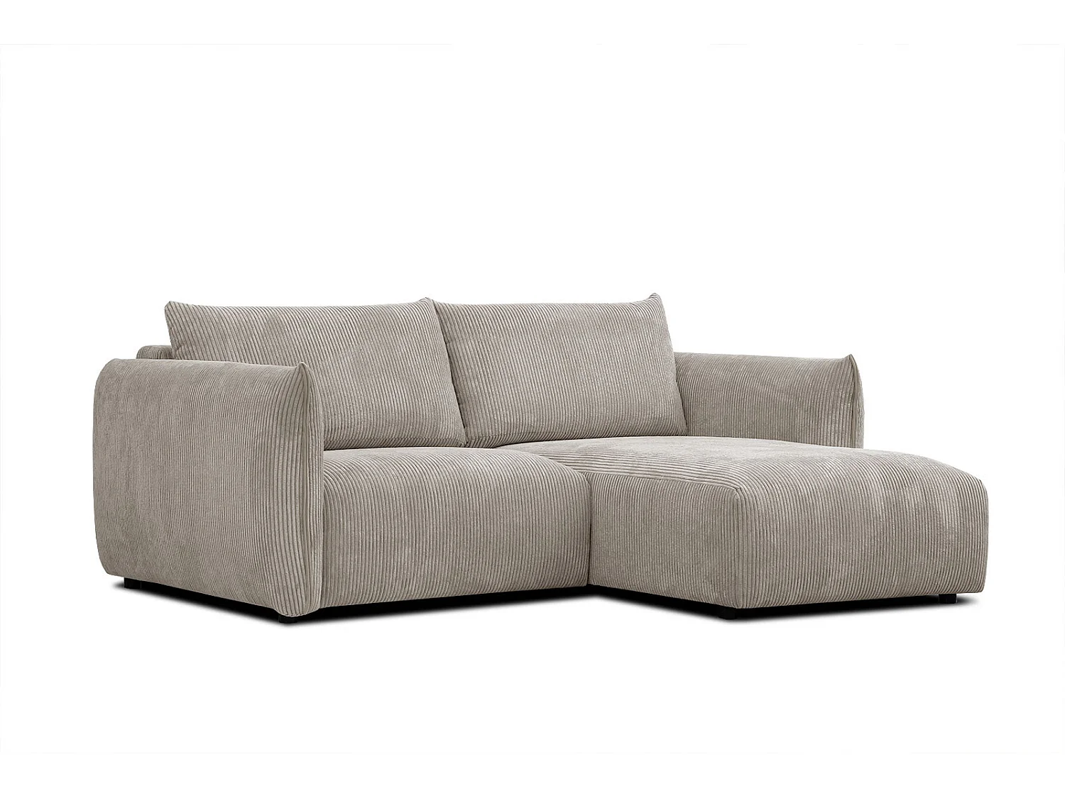 TAUER Ecksofa 3-Sitzer rechts, taupe