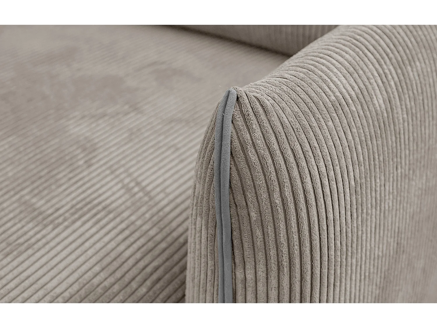TAUER Ecksofa 3-Sitzer rechts, taupe