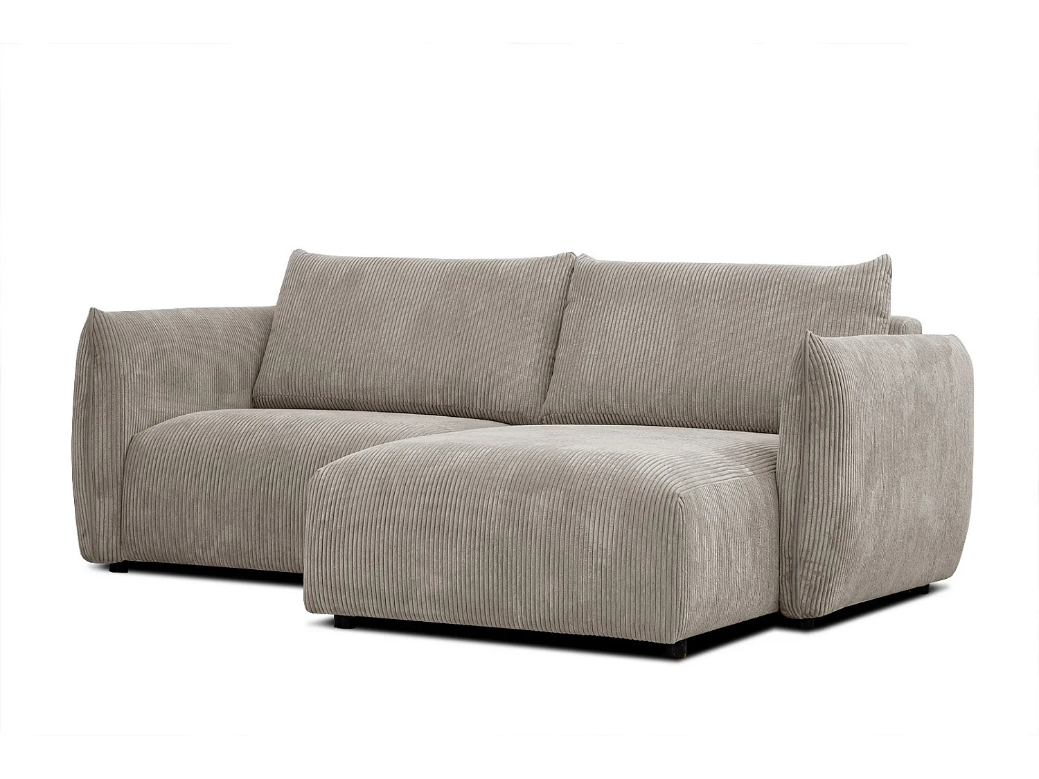 TAUER Ecksofa 3-Sitzer rechts, taupe