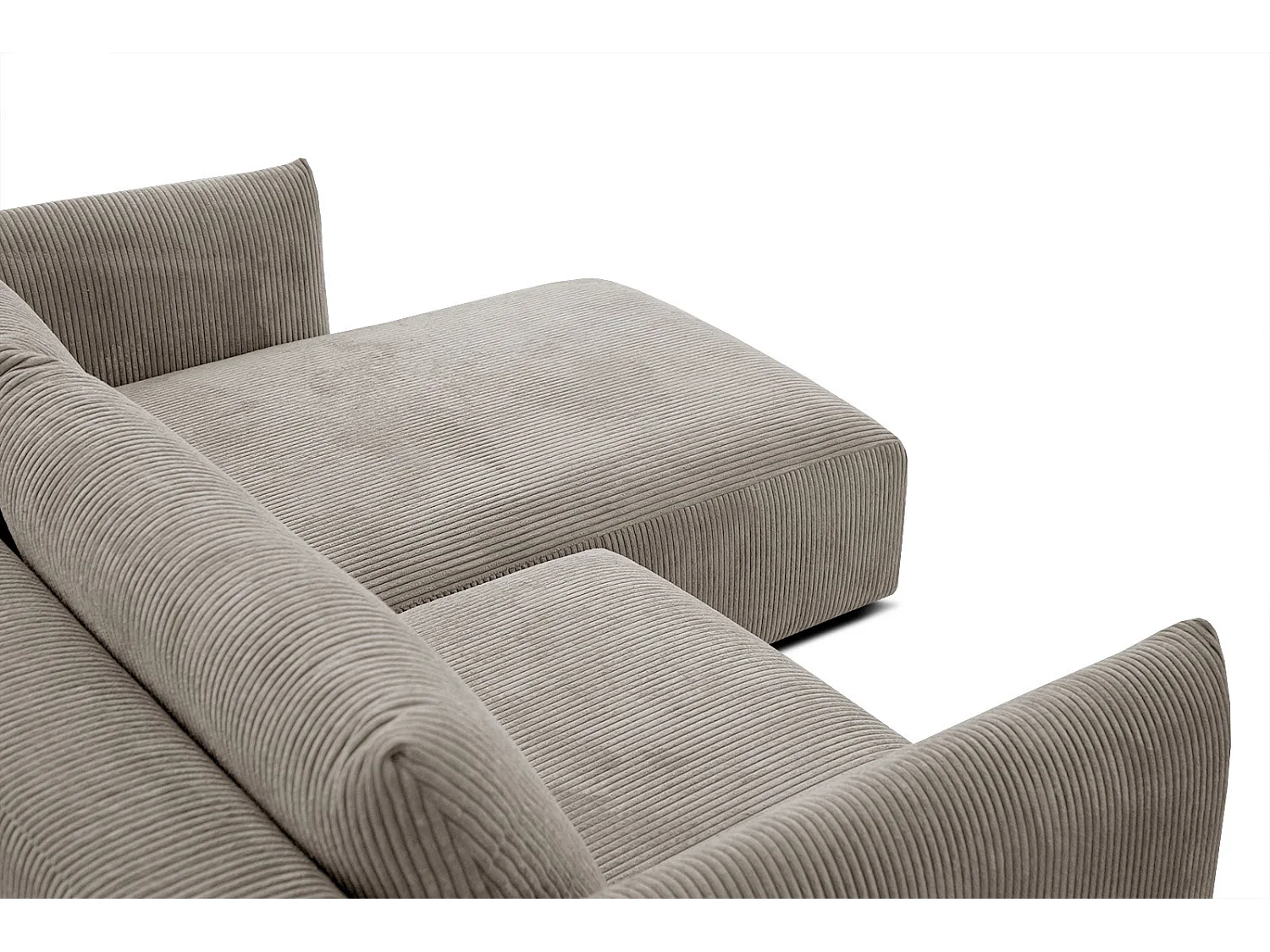 TAUER Ecksofa 3-Sitzer rechts, taupe