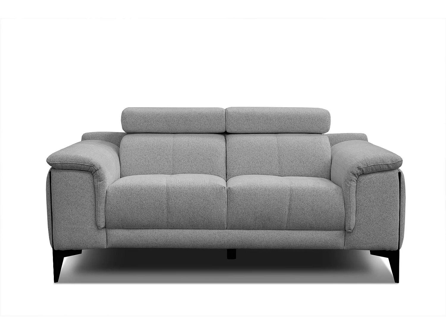MATERA Sofa 2-Sitzer mit verstellbare Kopfstützen, grau
