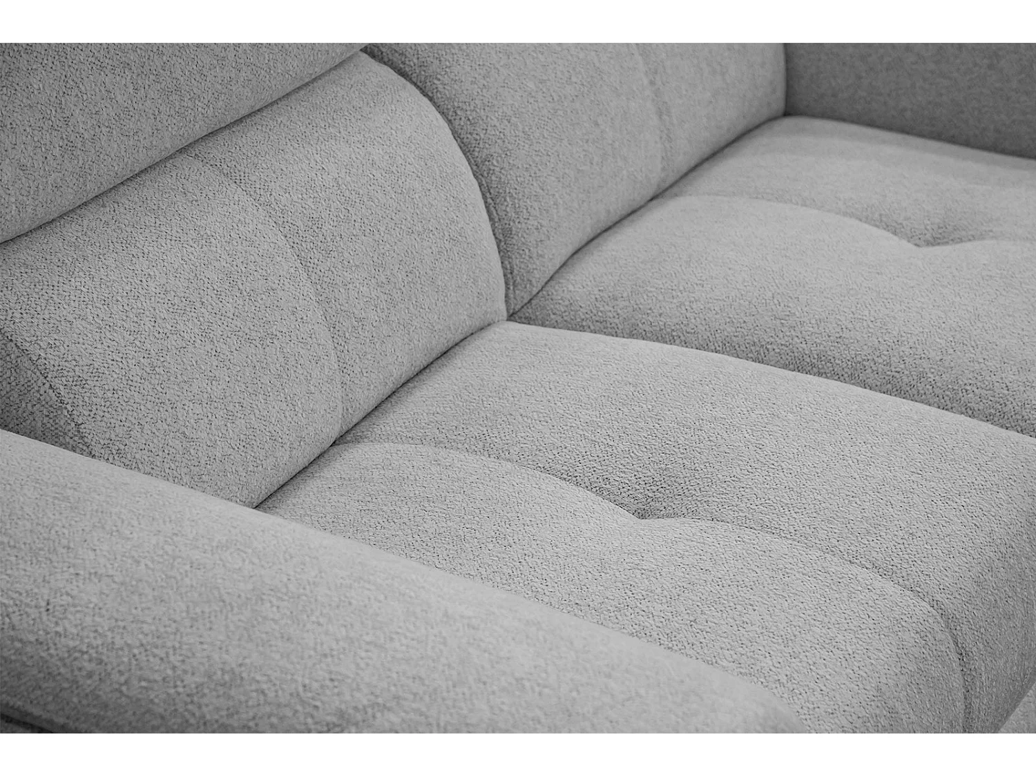 MATERA Sofa 2-Sitzer mit verstellbare Kopfstützen, grau