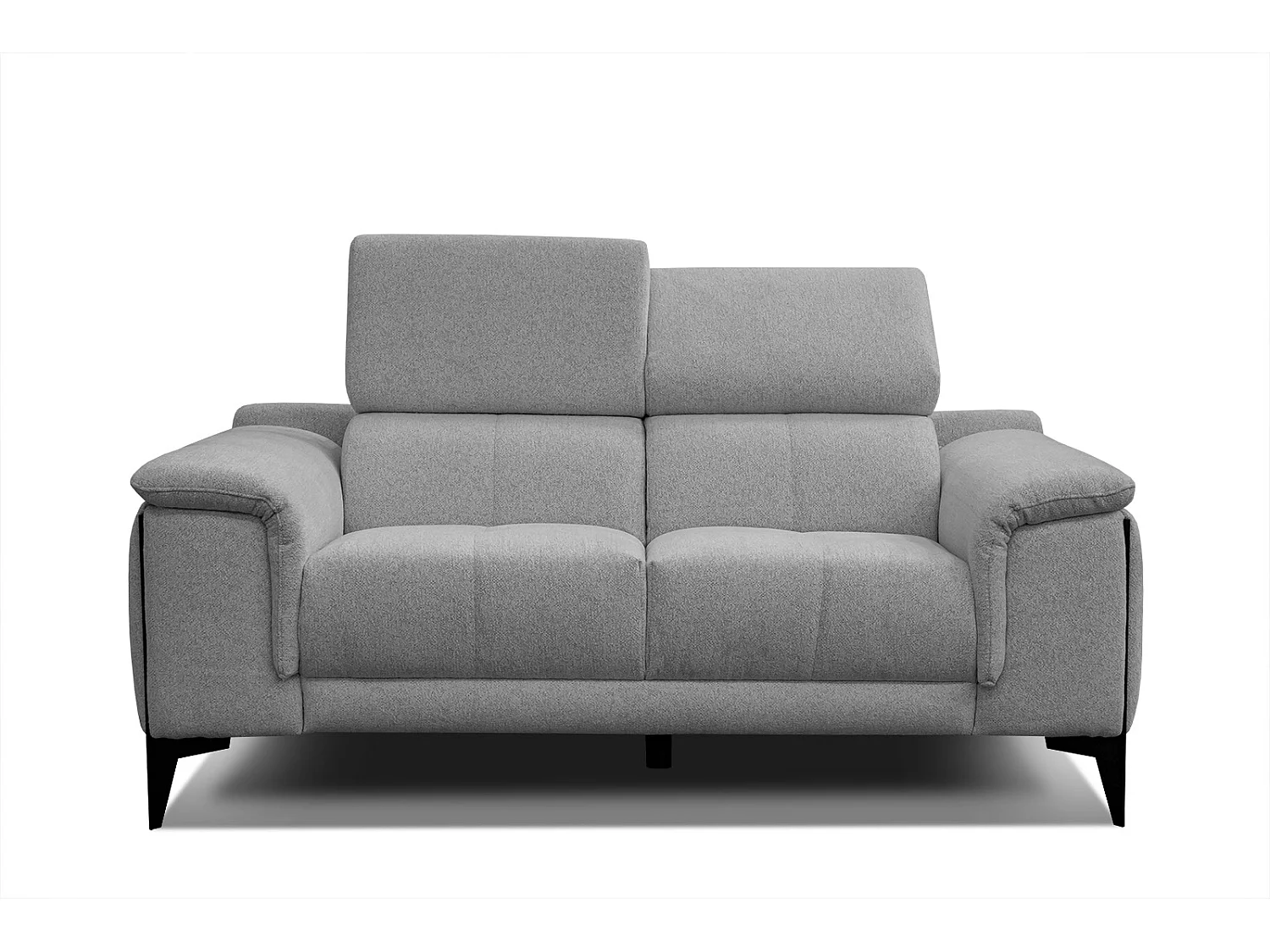 MATERA Sofa 2-Sitzer mit verstellbare Kopfstützen, grau