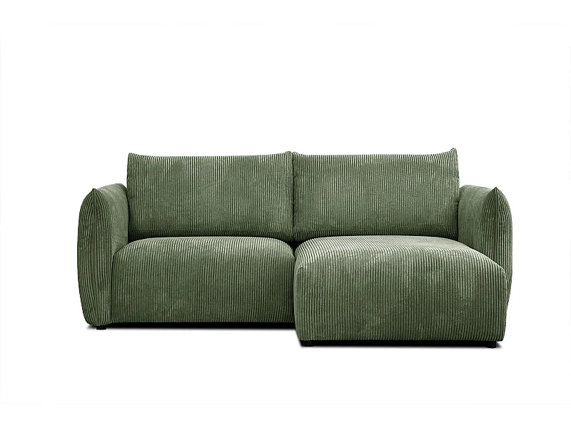 TAUER Ecksofa 3-Sitzer rechts, olive