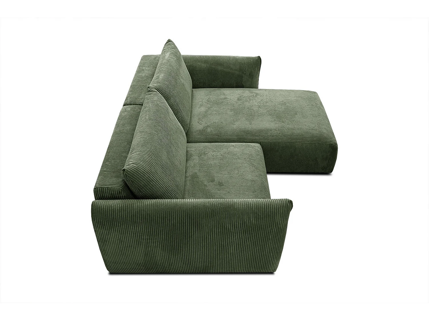 TAUER Ecksofa 3-Sitzer rechts, olive