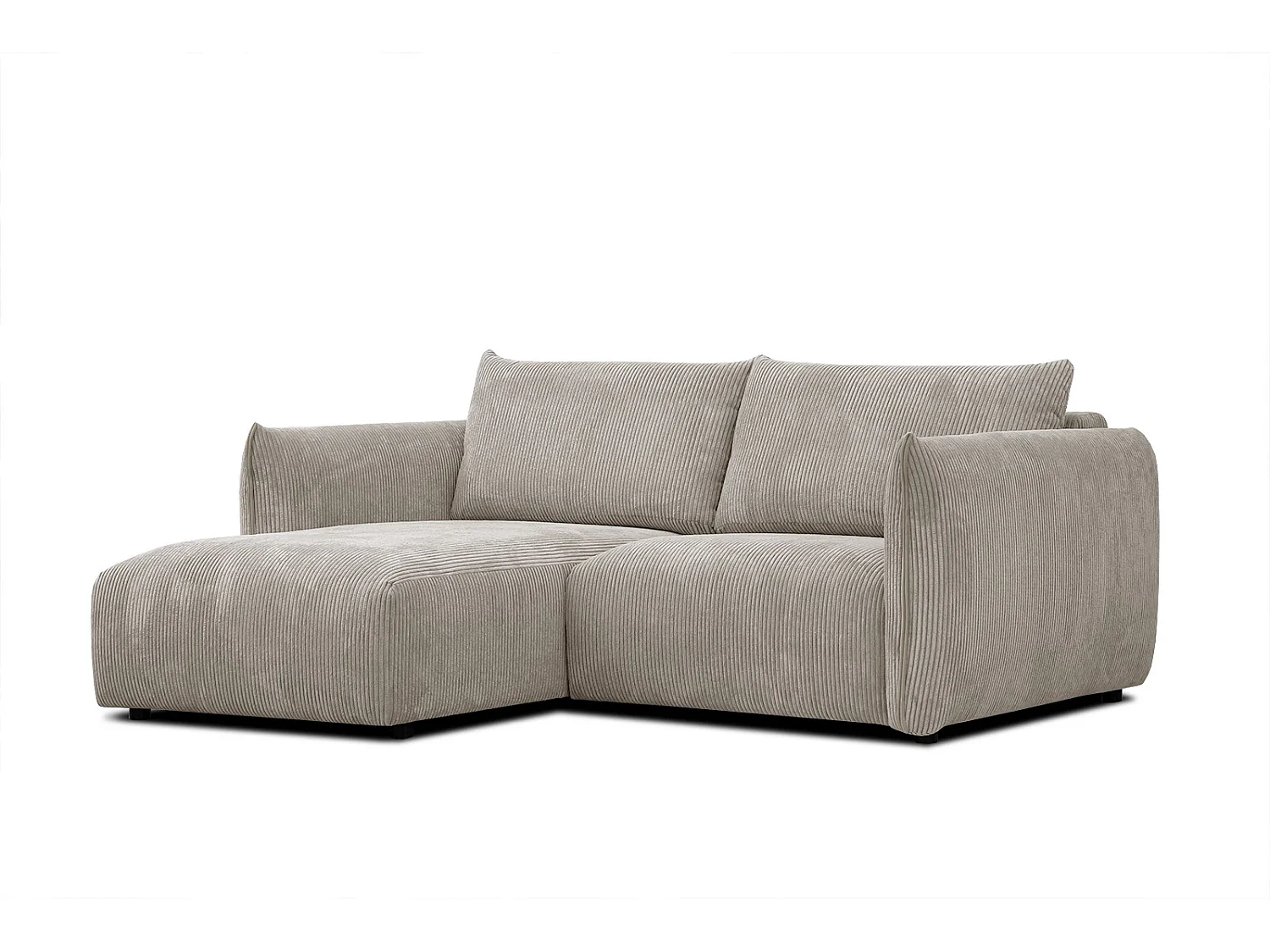 TAUER Ecksofa 3-Sitzer links, taupe
