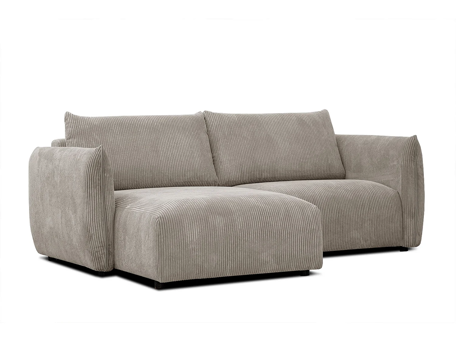 TAUER Ecksofa 3-Sitzer links, taupe