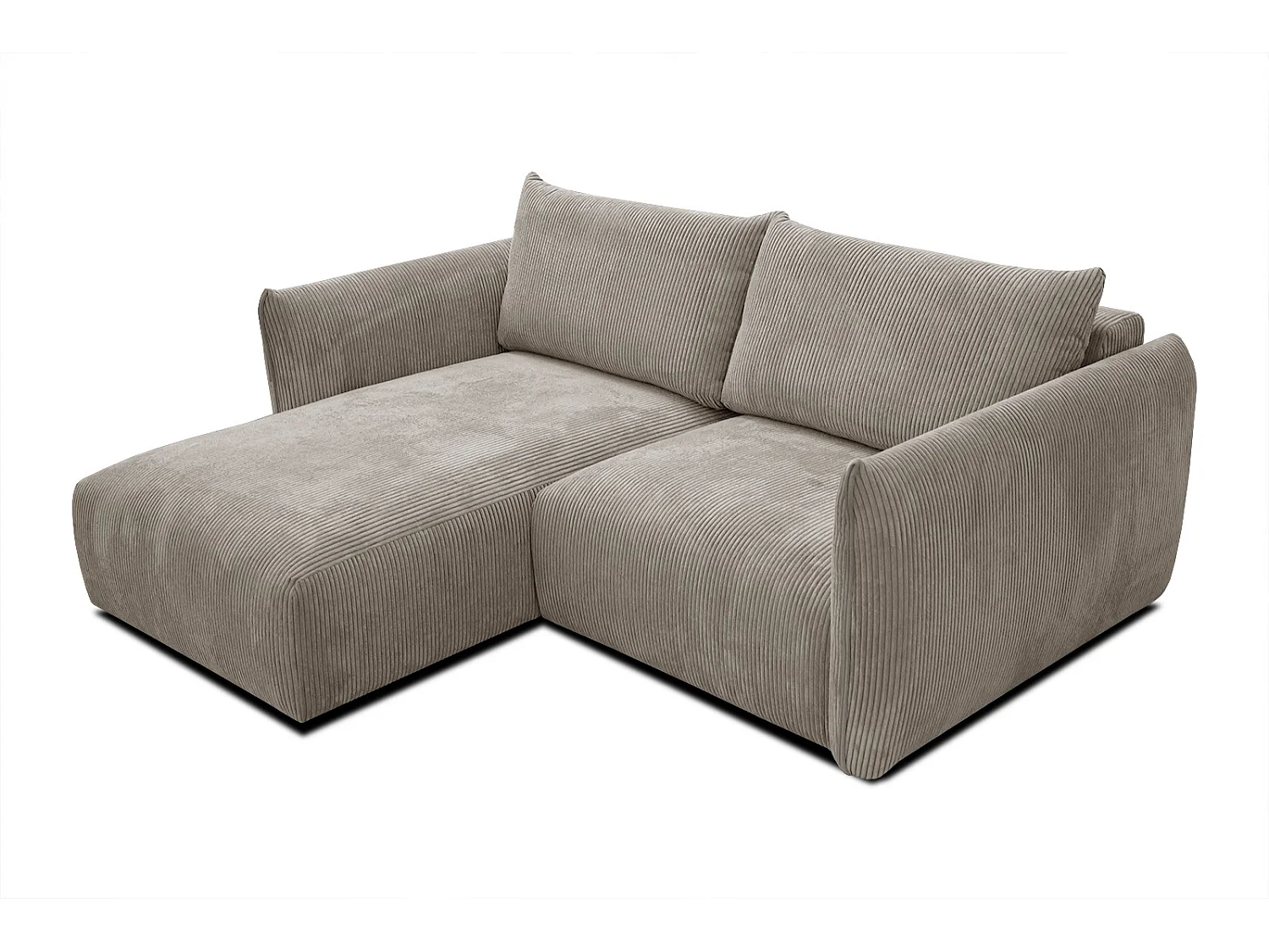 TAUER Ecksofa 3-Sitzer links, taupe
