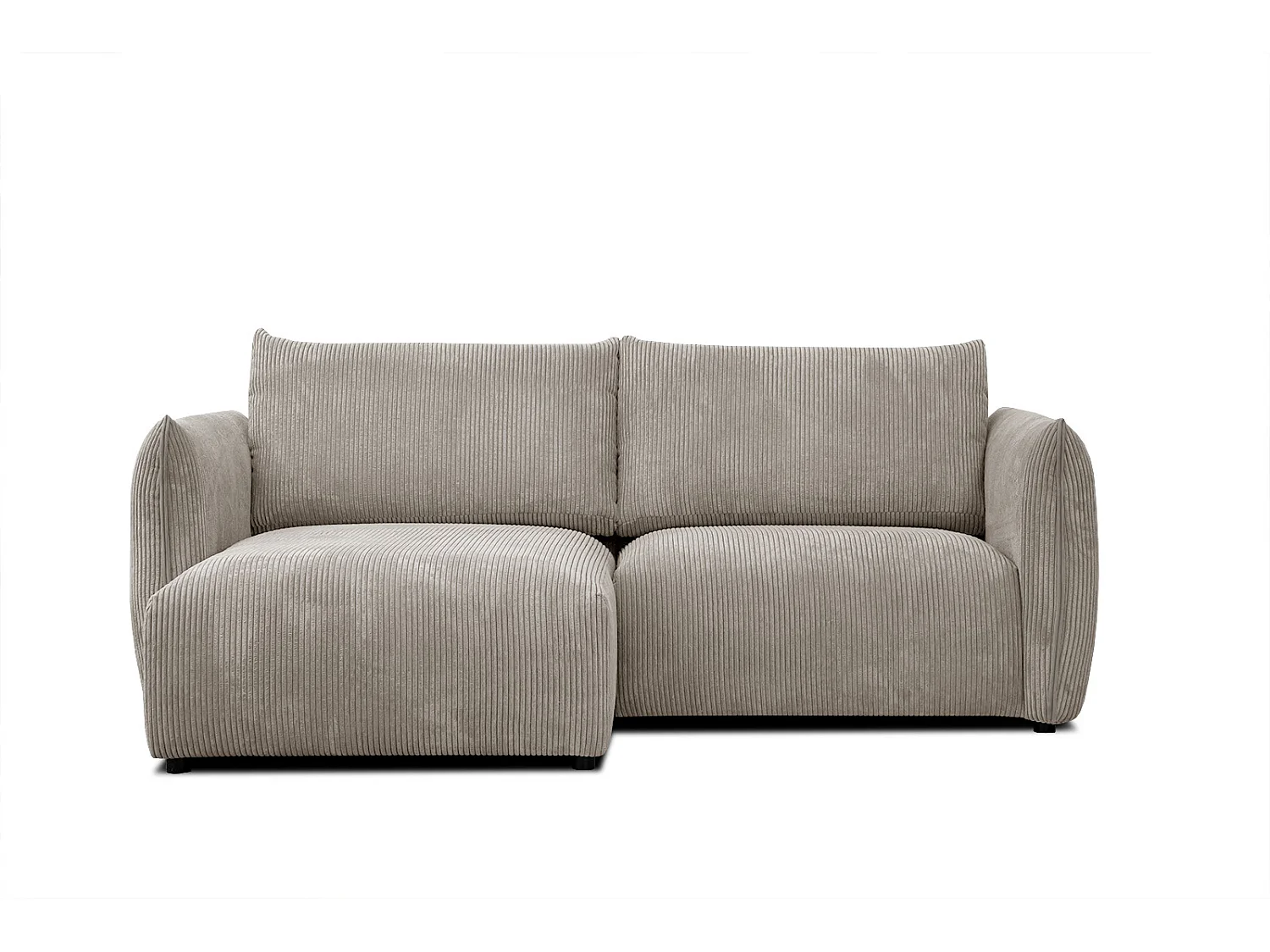 TAUER Ecksofa 3-Sitzer links, taupe