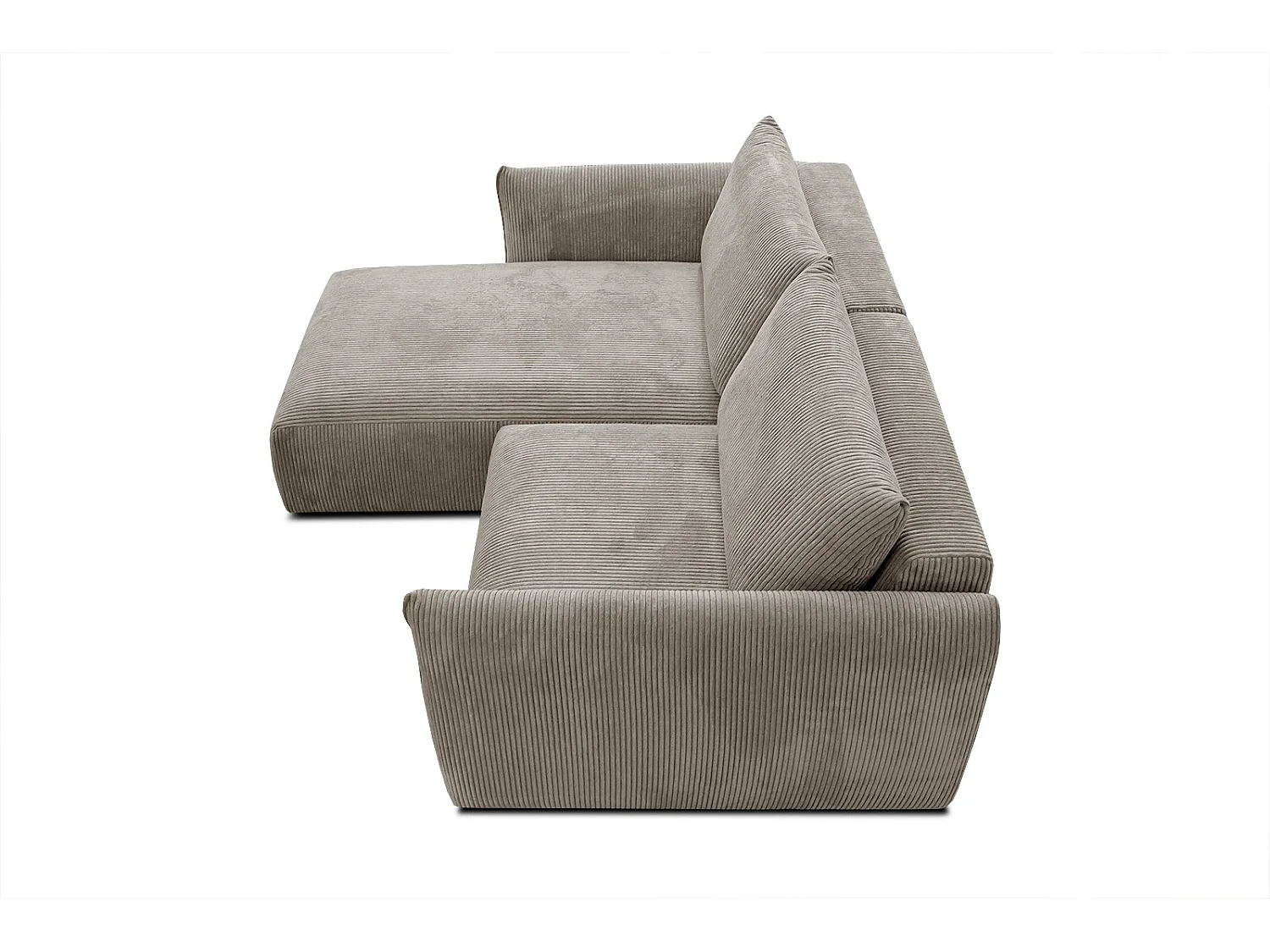 TAUER Ecksofa 3-Sitzer links, taupe