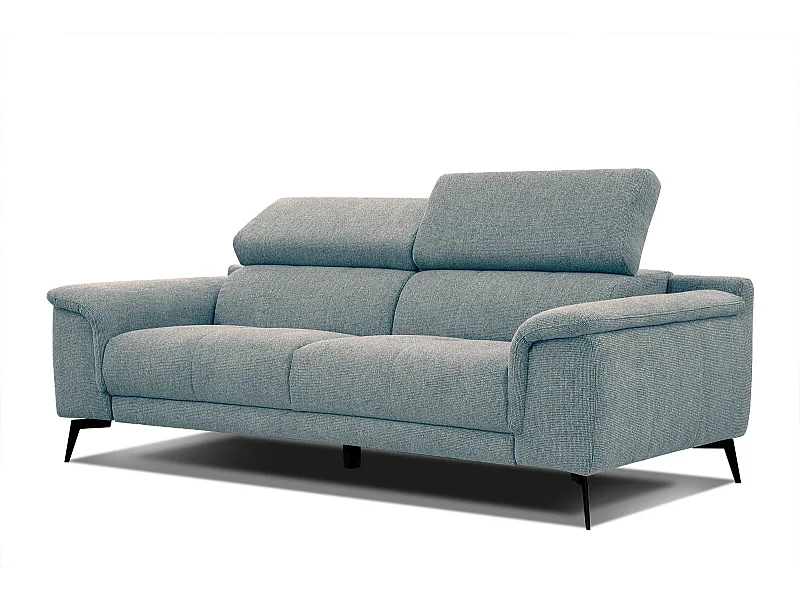 FIERO Sofa 3-Sitzer mit verstellbare Kopfstützen, mint