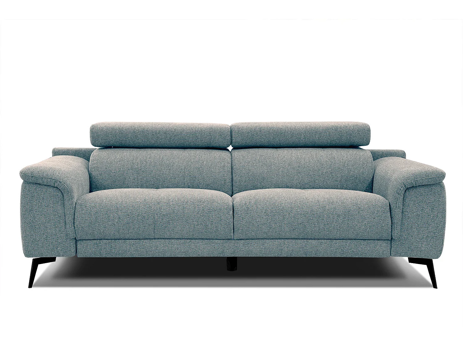Canapé droit XXL 3 places tissu turquoise - FIERO