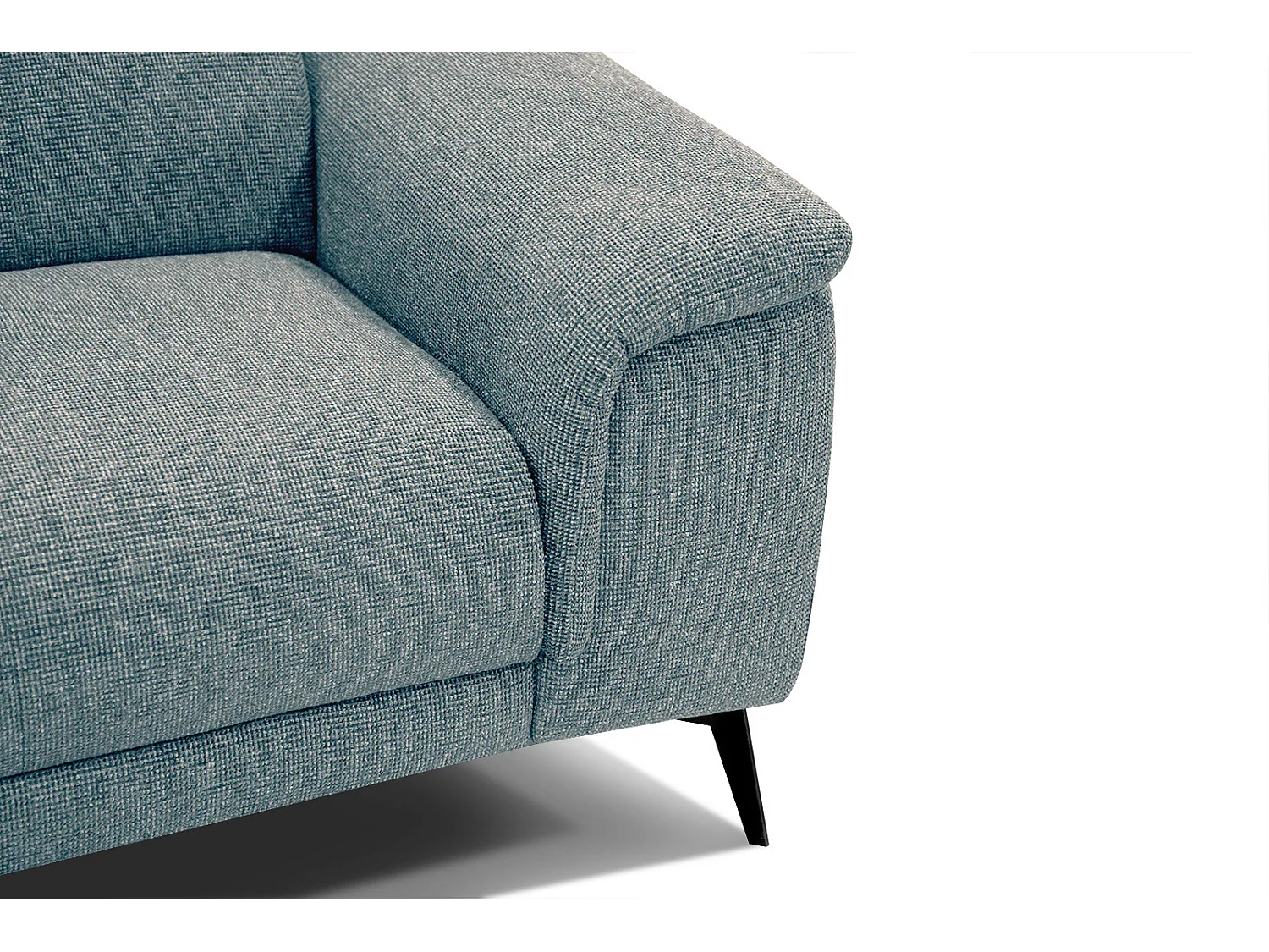 Canapé droit XXL 3 places tissu turquoise - FIERO