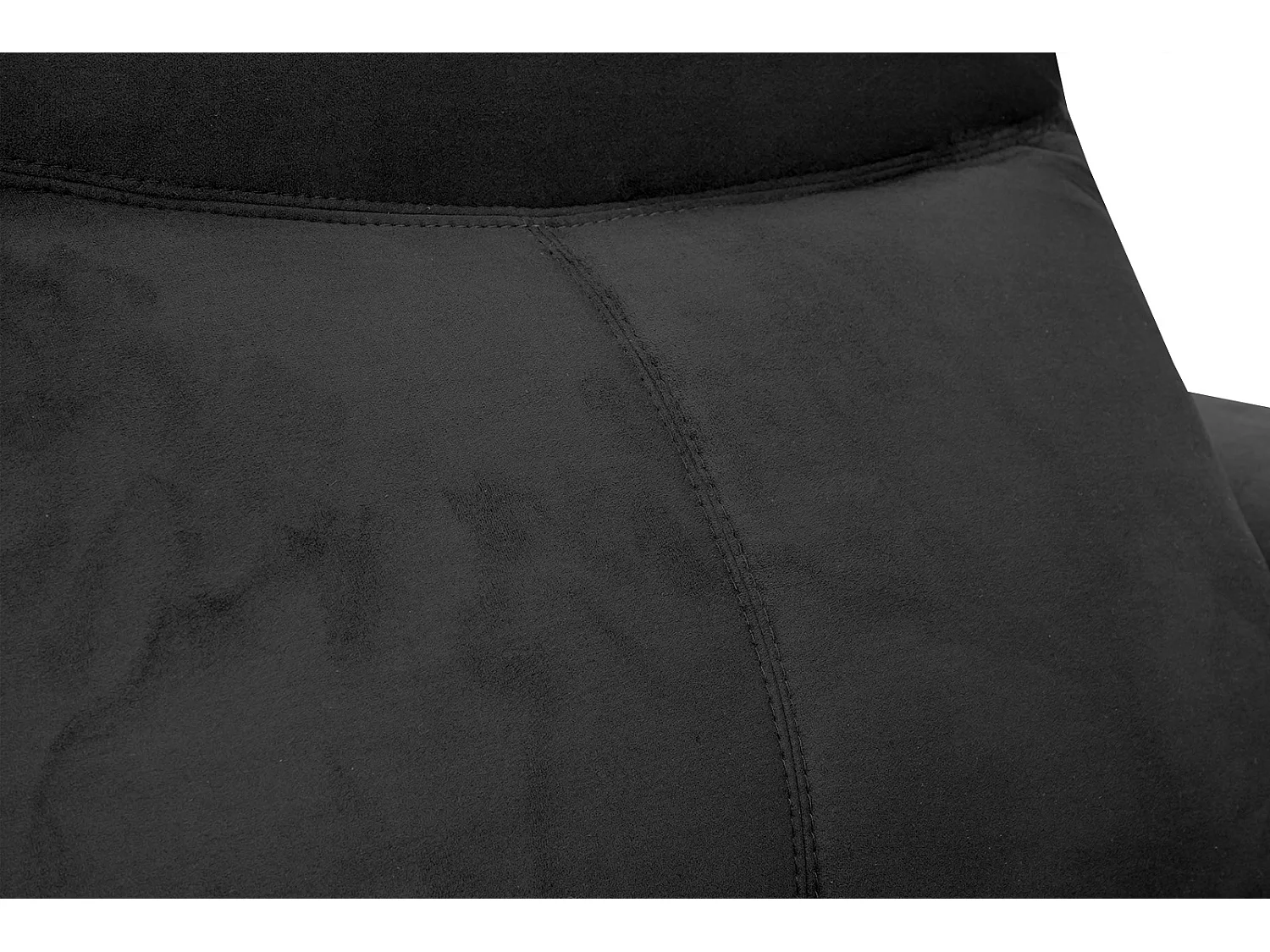 Canapé droit 2 places tissu noir - JONES