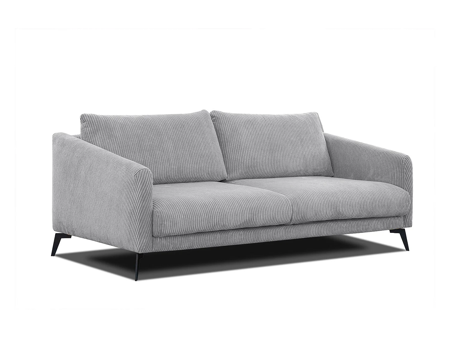 Canapé droit XXL 3 places tissu gris clair - VILT