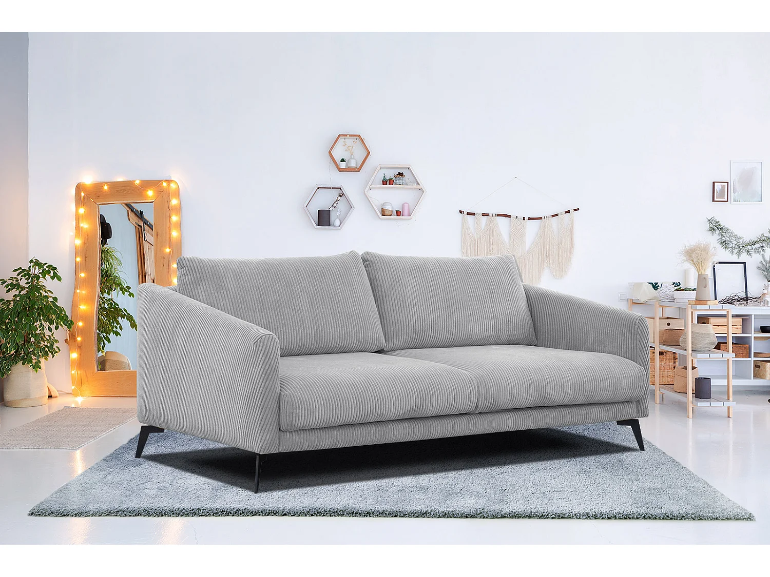 VILT Sofa 3-Sitzer, hellgrau