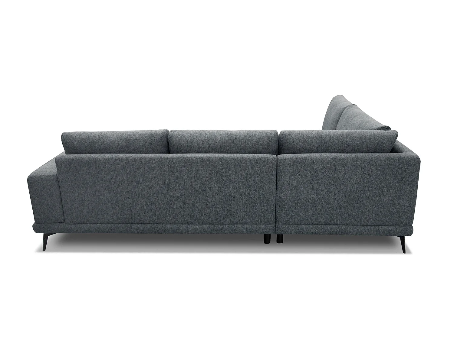 Canapé d'angle 5 places tissu gris foncé - MEDIOLANE