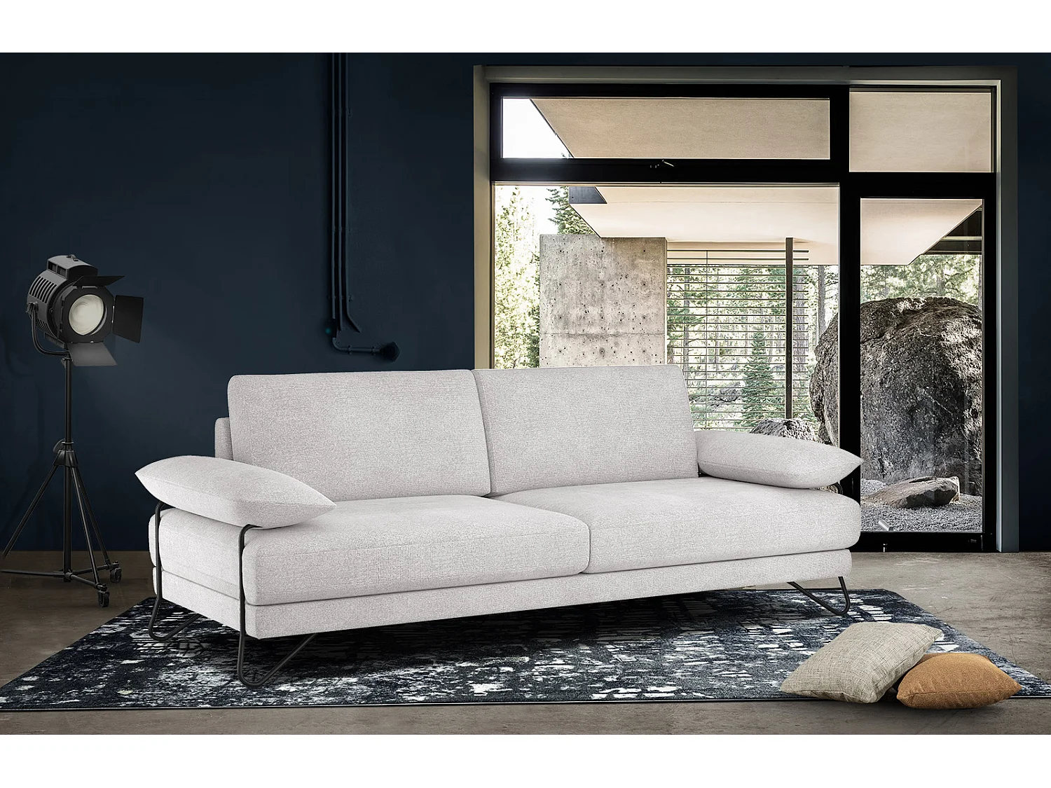 LORI Sofa 3-Sitzer, creme