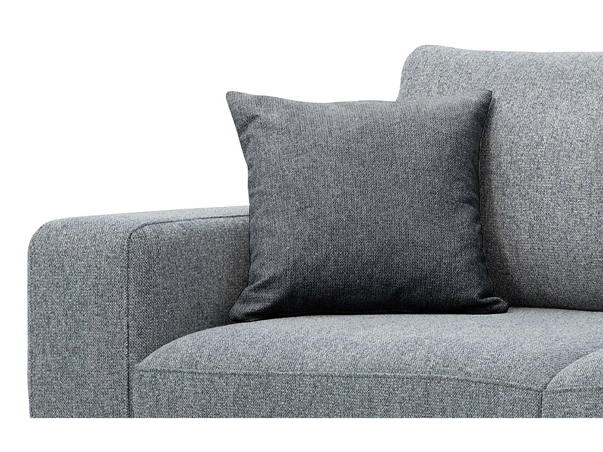 MEDIOLANE Ecksofa 5-Sitzer rechts, silbergrau