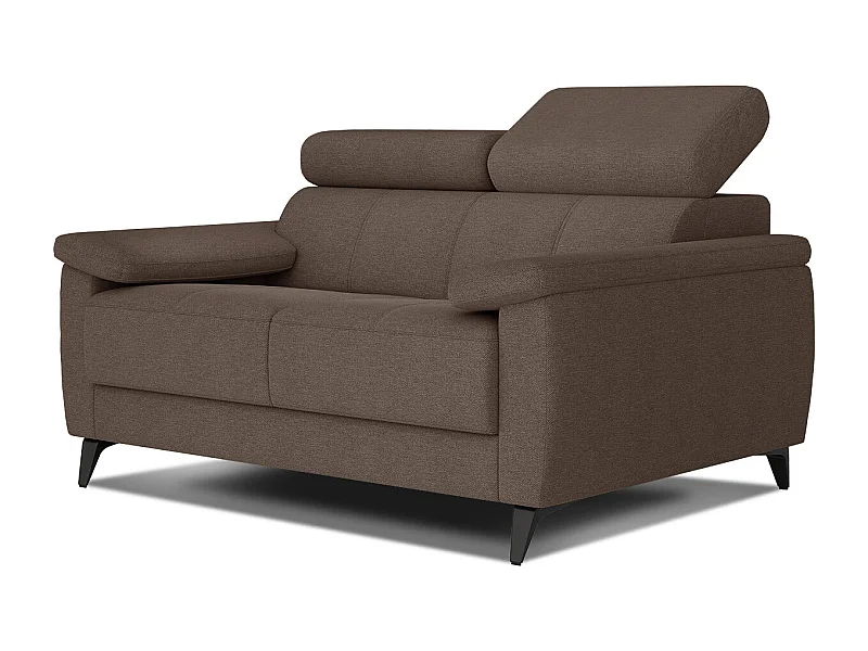 TAUNUS Sofa 2-Sitzer mit verstellbare Kopfstützen, braun