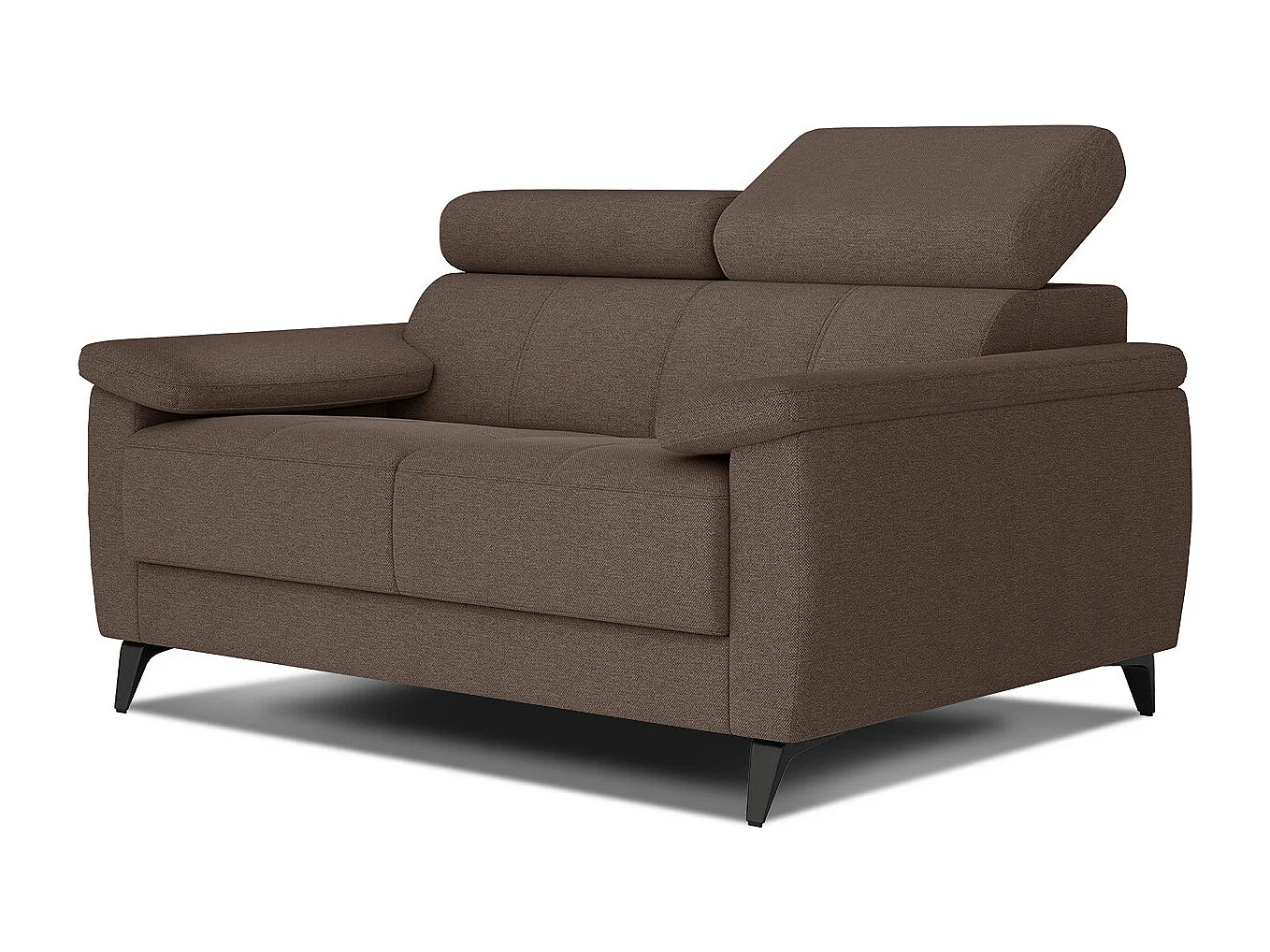 TAUNUS Sofa 2-Sitzer mit verstellbare Kopfstützen, braun