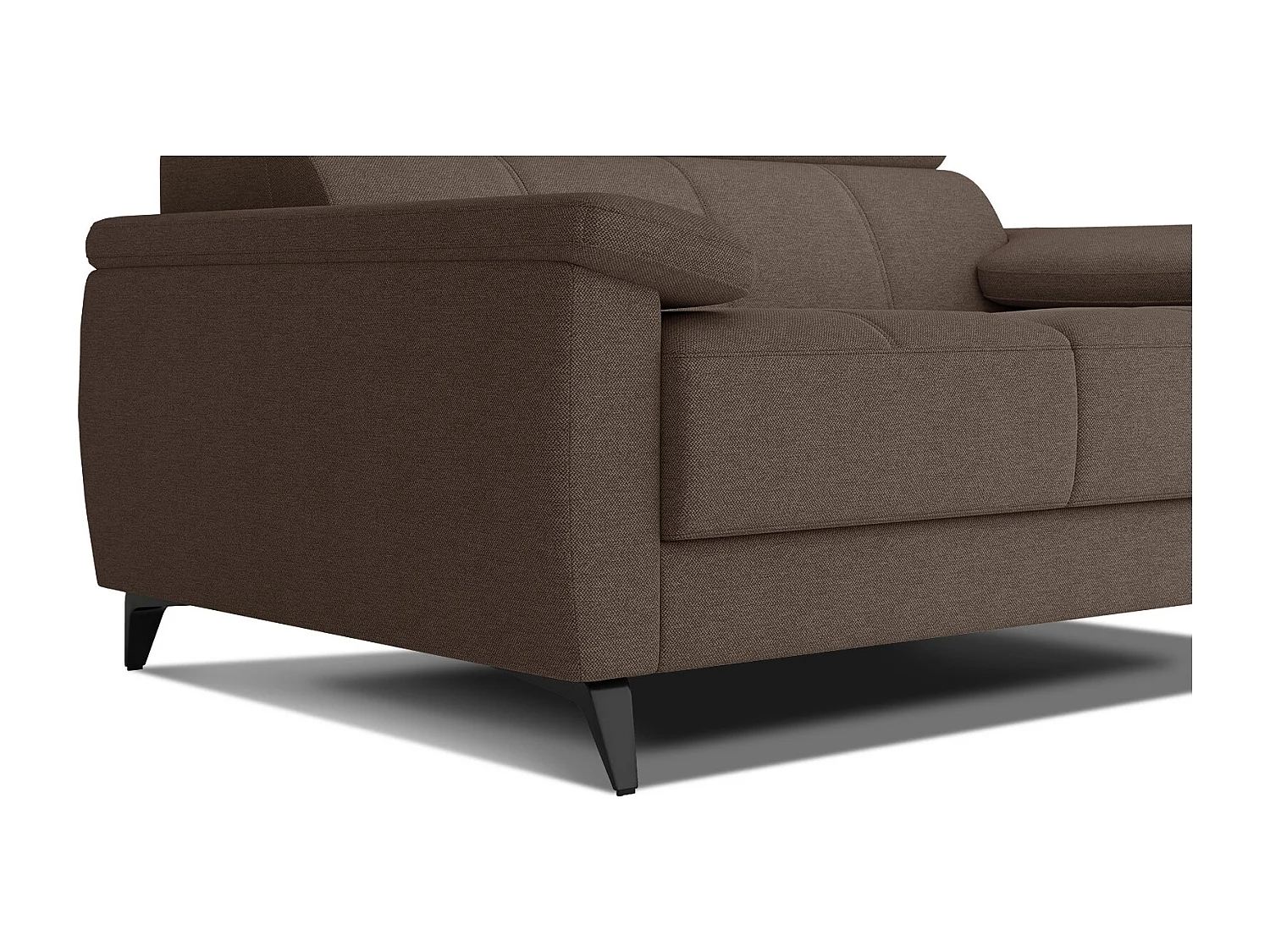 TAUNUS Sofa 2-Sitzer mit verstellbare Kopfstützen, braun