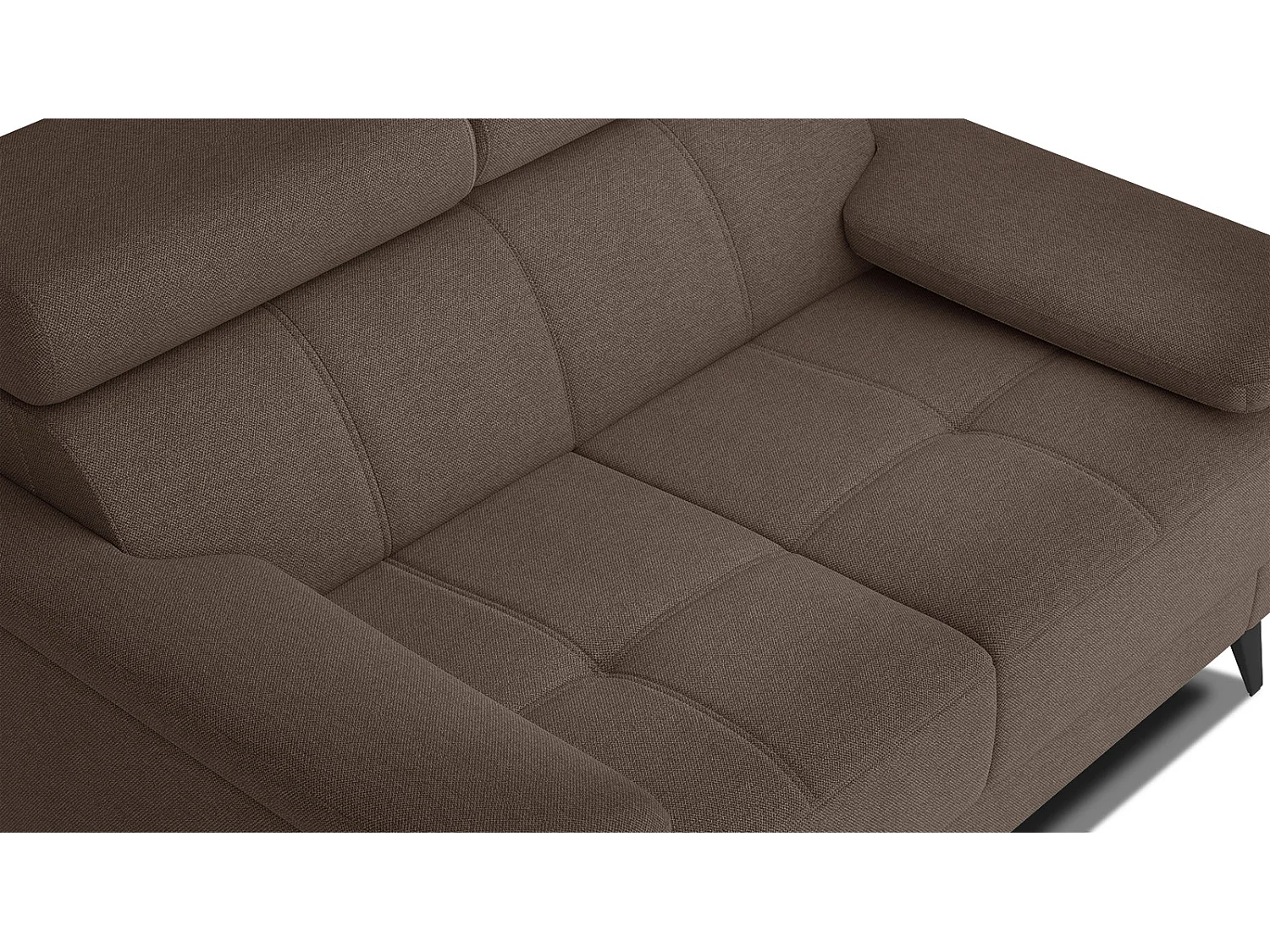TAUNUS Sofa 2-Sitzer mit verstellbare Kopfstützen, braun