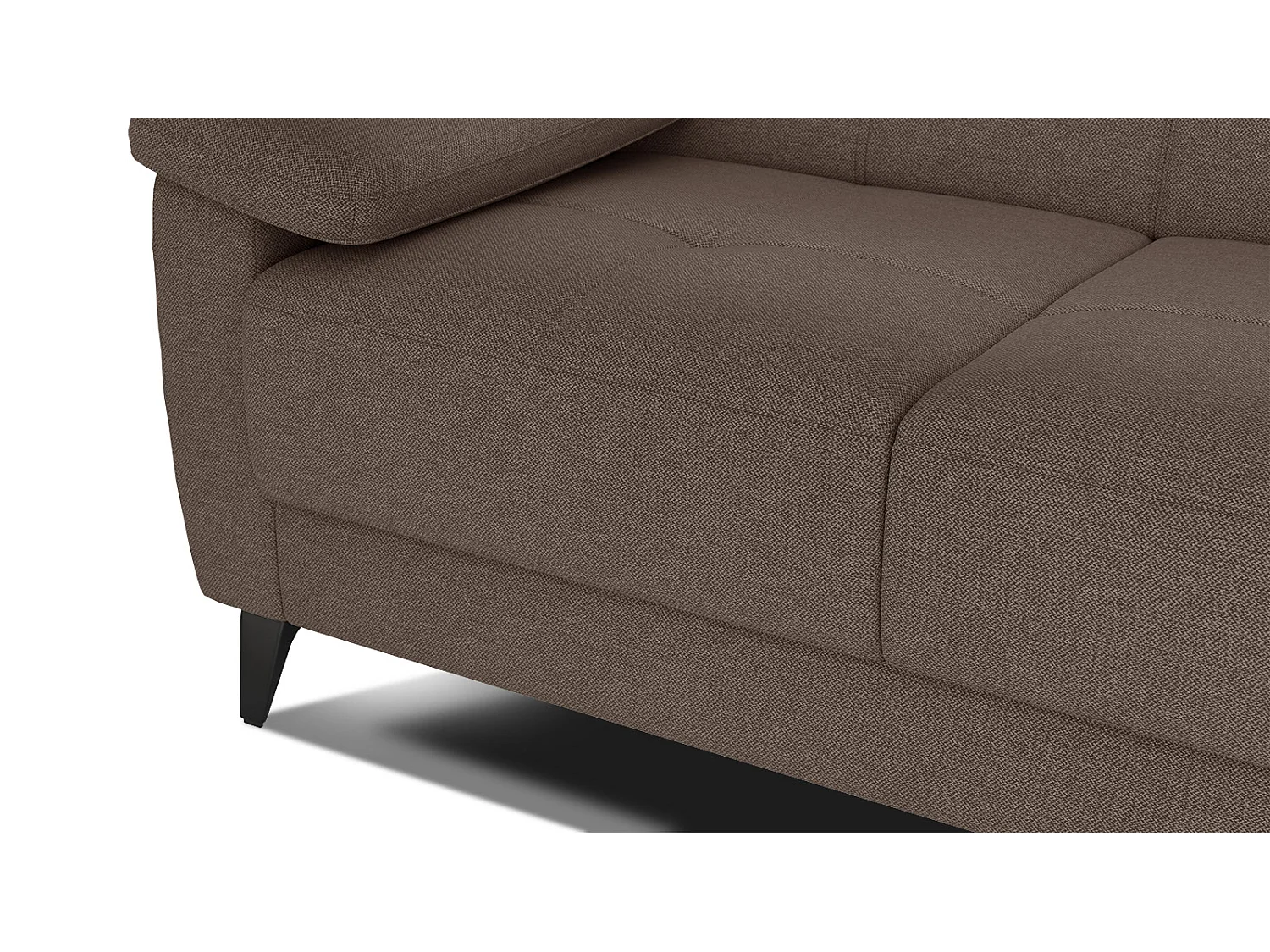 TAUNUS Sofa 2-Sitzer mit verstellbare Kopfstützen, braun