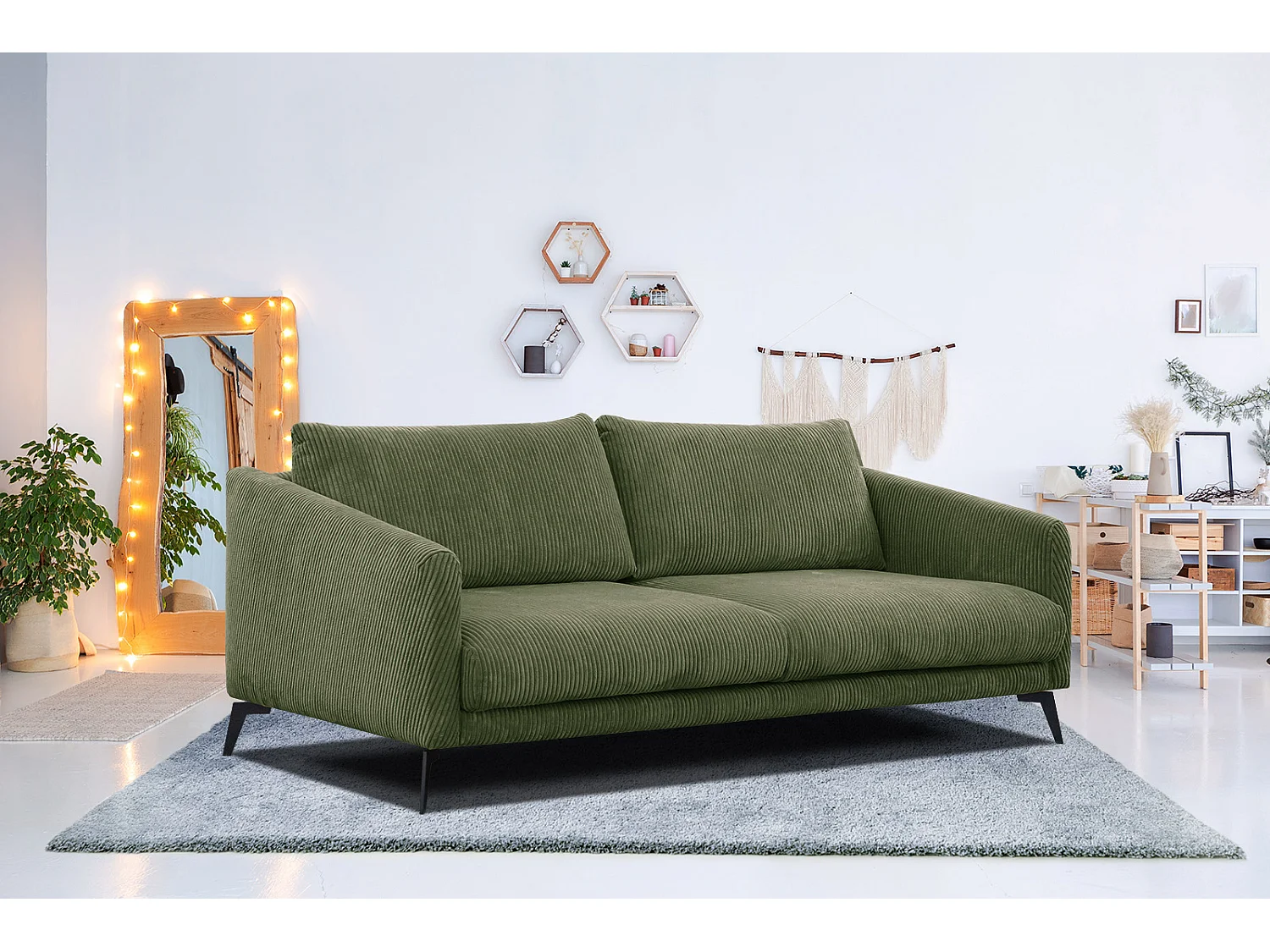 VILT Sofa 3-Sitzer, olive