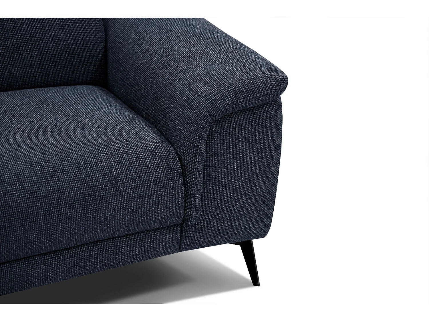 FIERO Sofa 2-Sitzer mit verstellbare Kopfstützen, marineblau