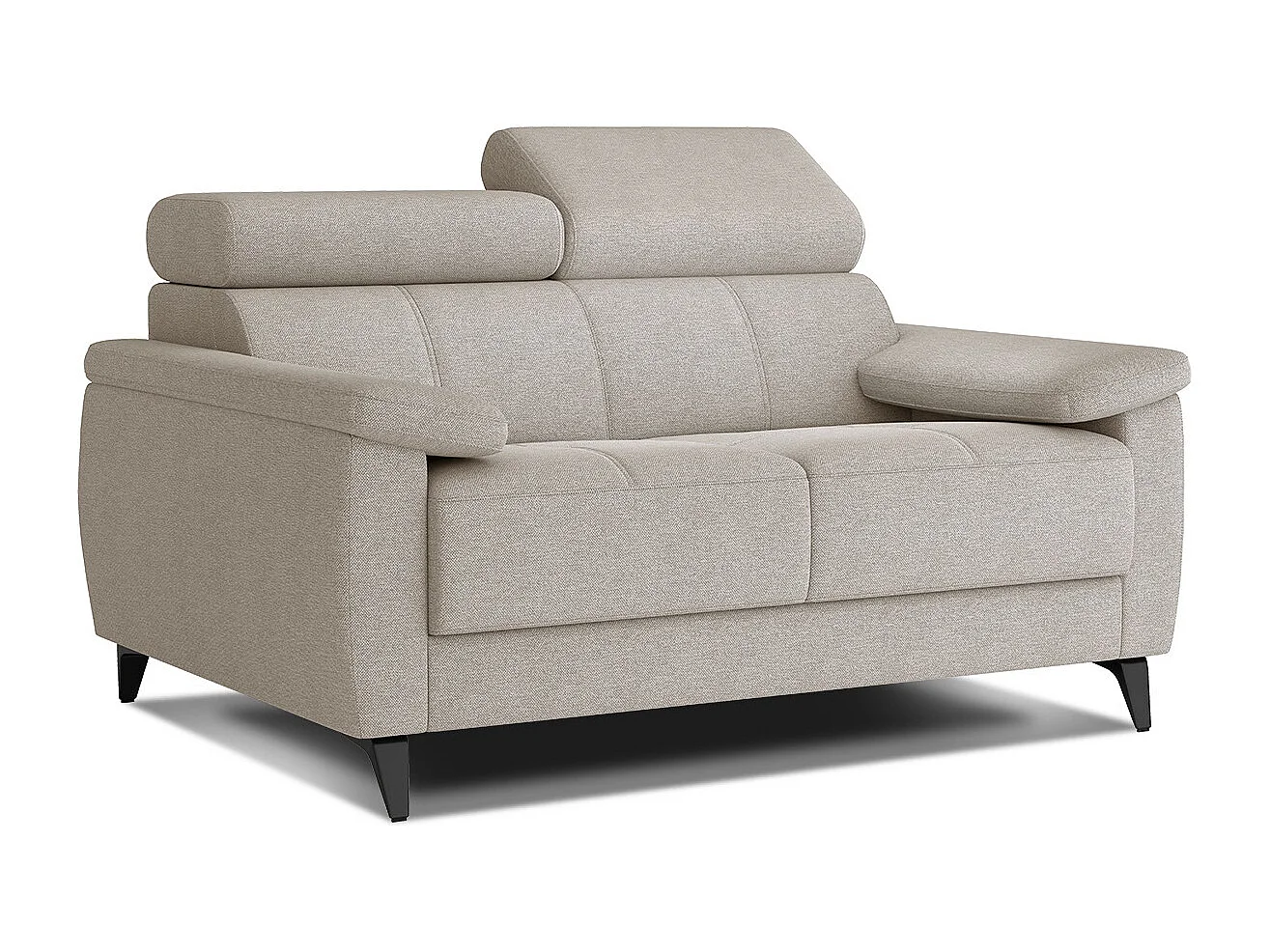 TAUNUS Sofa 2-Sitzer mit verstellbare Kopfstützen, beige