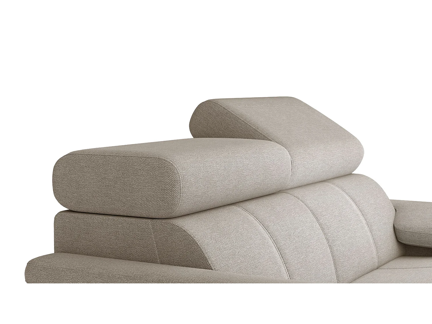 TAUNUS Sofa 2-Sitzer mit verstellbare Kopfstützen, beige