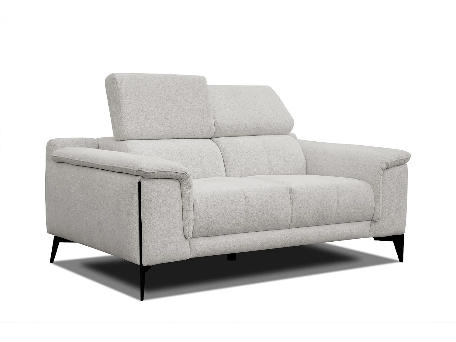 MATERA Sofa 2-Sitzer mit verstellbare Kopfstützen, perlweiß