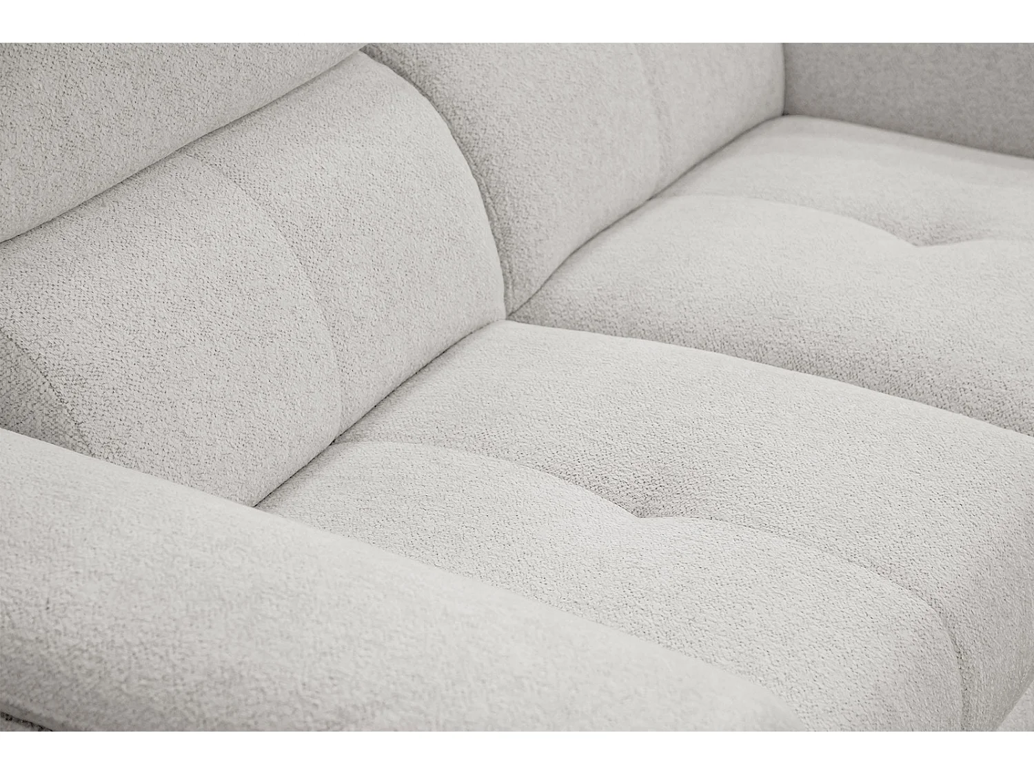 MATERA Sofa 2-Sitzer mit verstellbare Kopfstützen, perlweiß