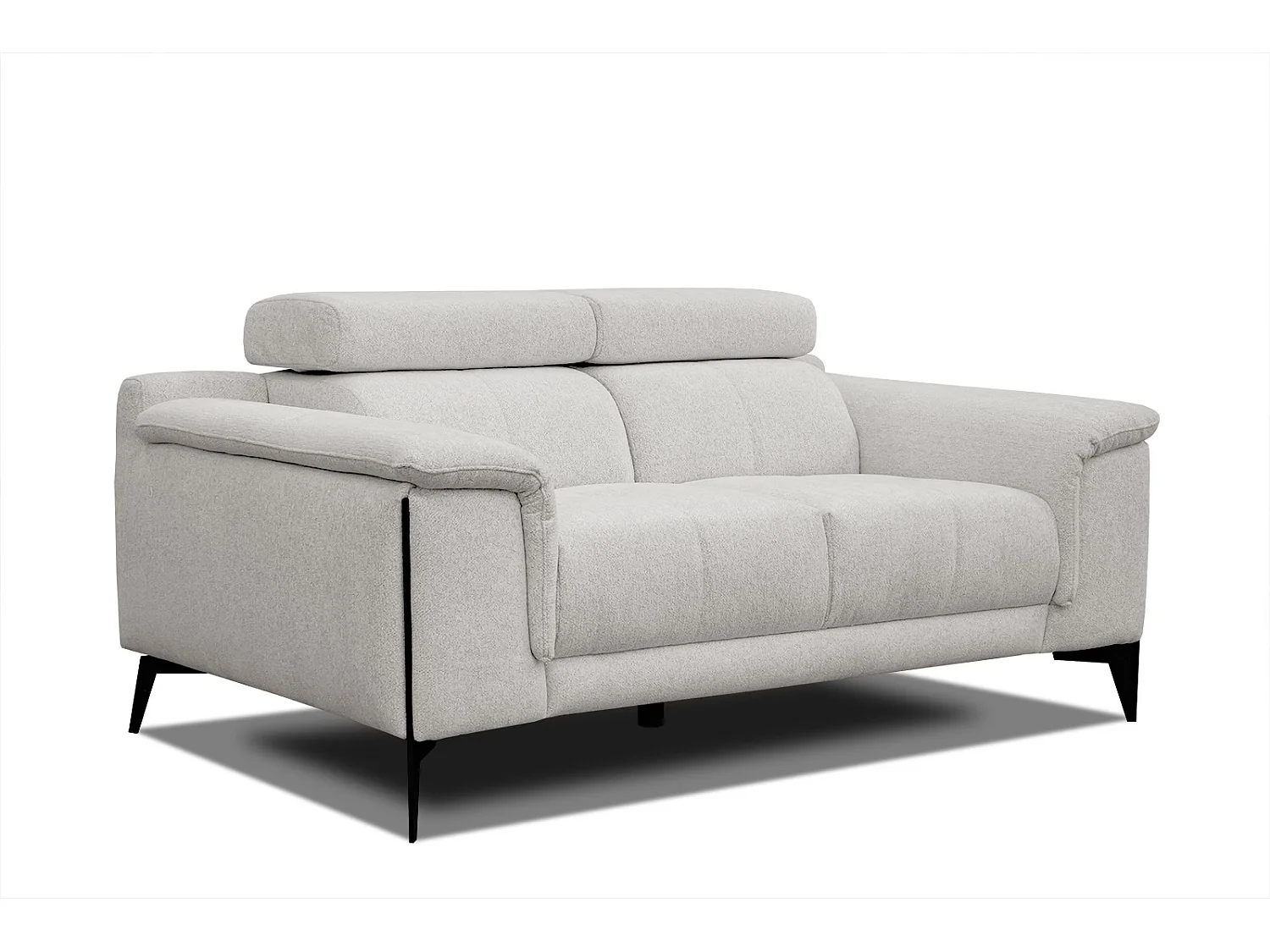 MATERA Sofa 2-Sitzer mit verstellbare Kopfstützen, perlweiß