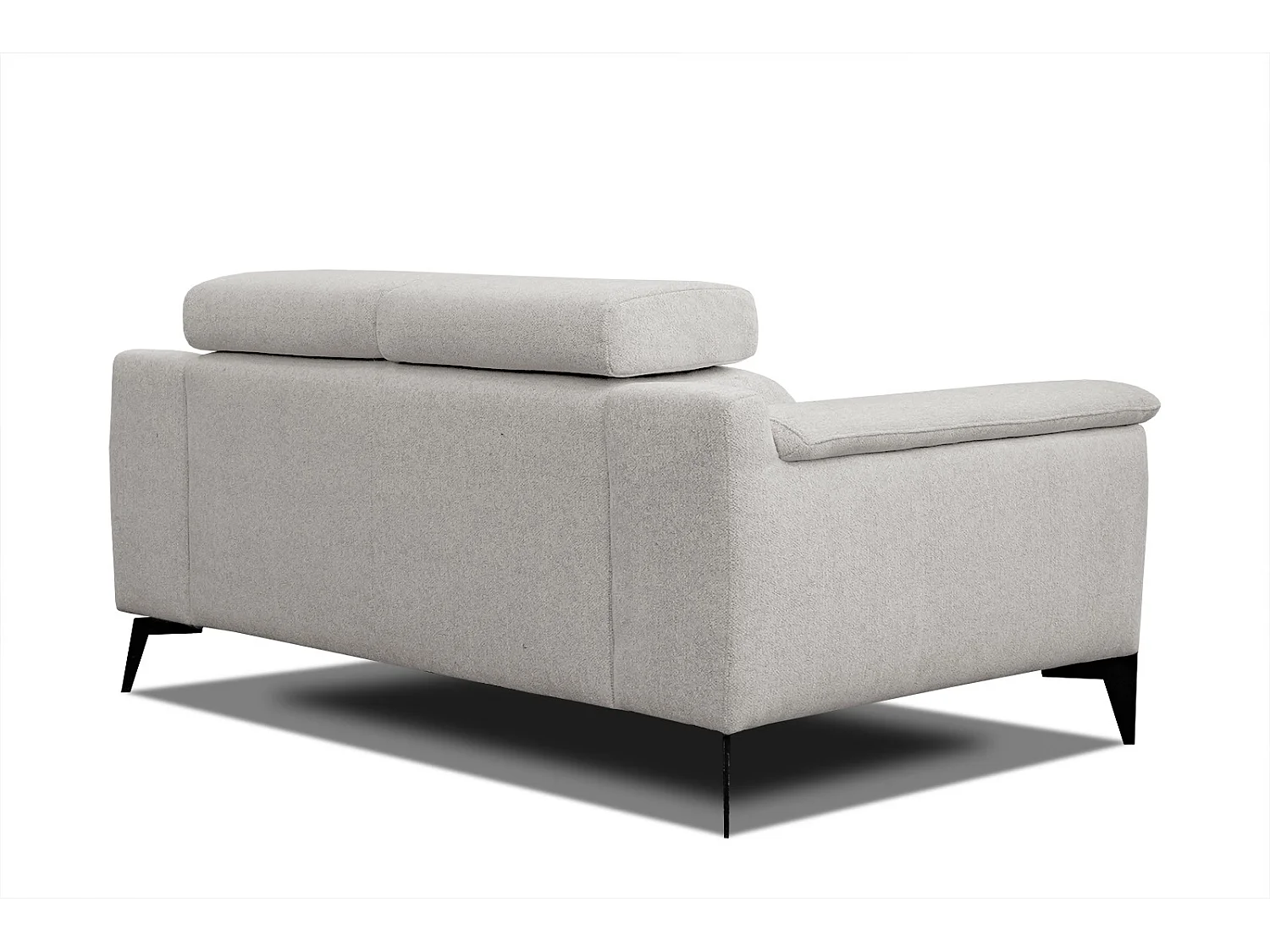 MATERA Sofa 2-Sitzer mit verstellbare Kopfstützen, perlweiß