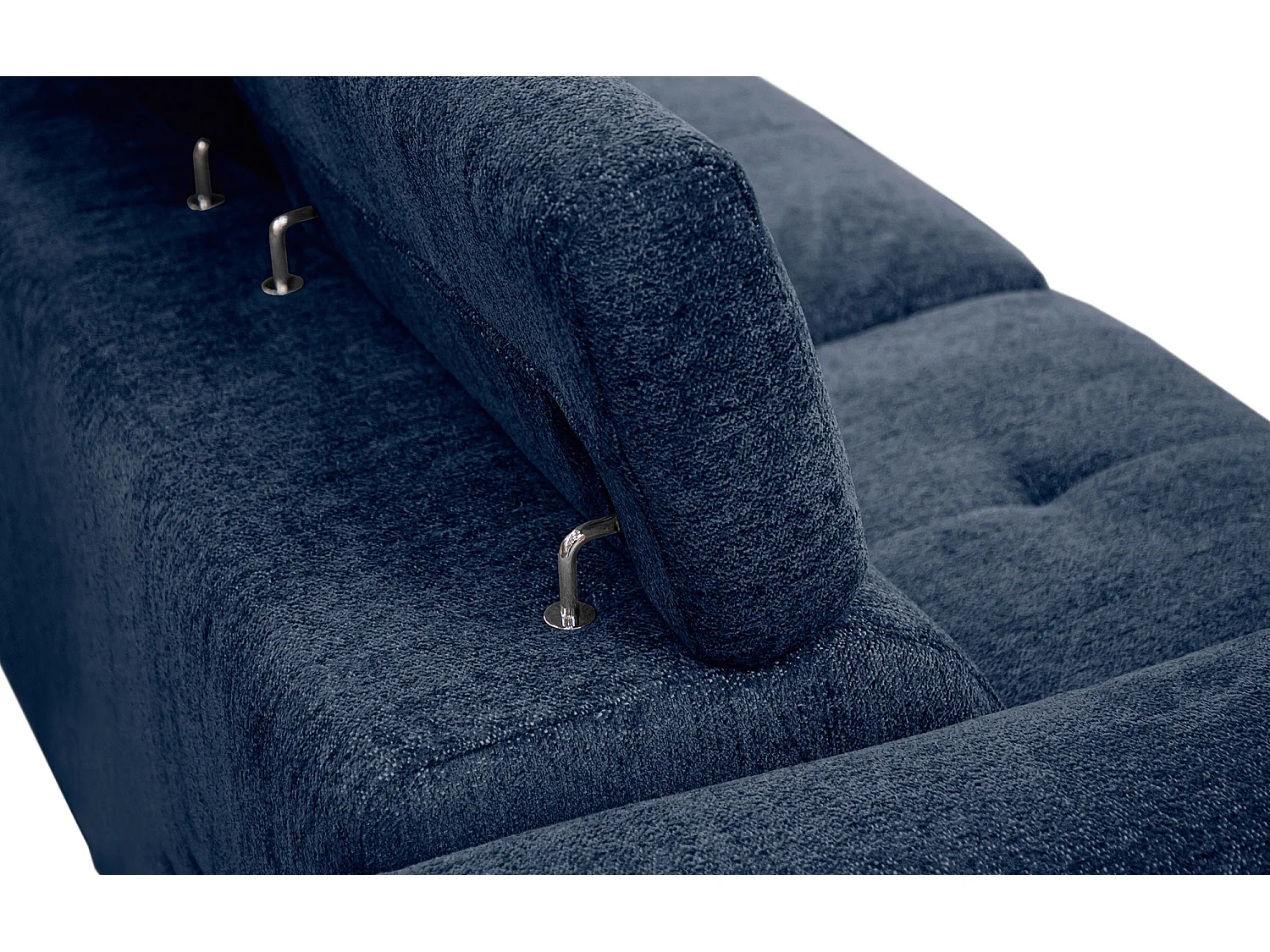 CALVERA Sofa 3-Sitzer mit verstellbare Kopfstützen, dunkelblau