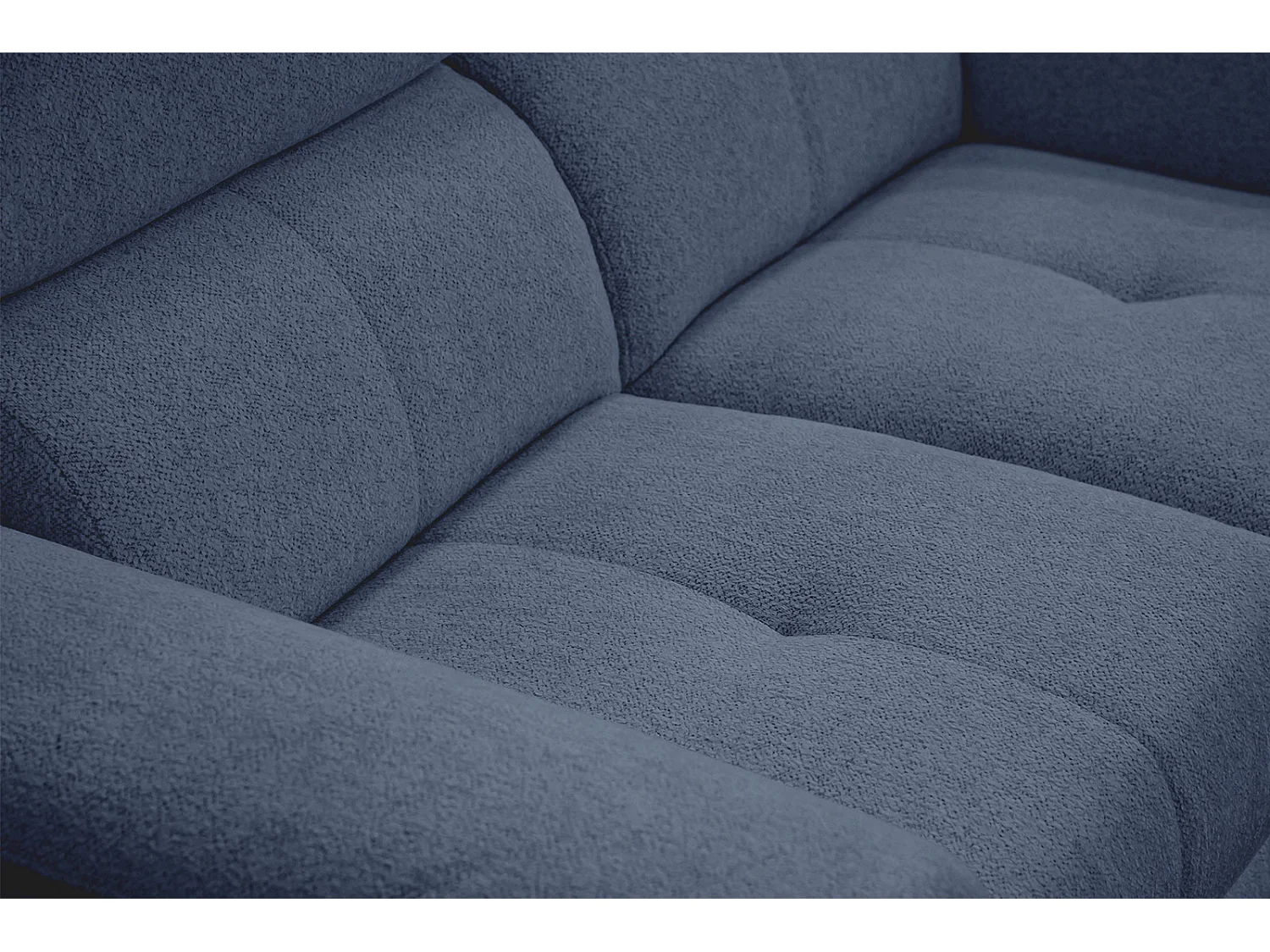 MATERA Sofa 2-Sitzer mit verstellbare Kopfstützen, dunkelblau