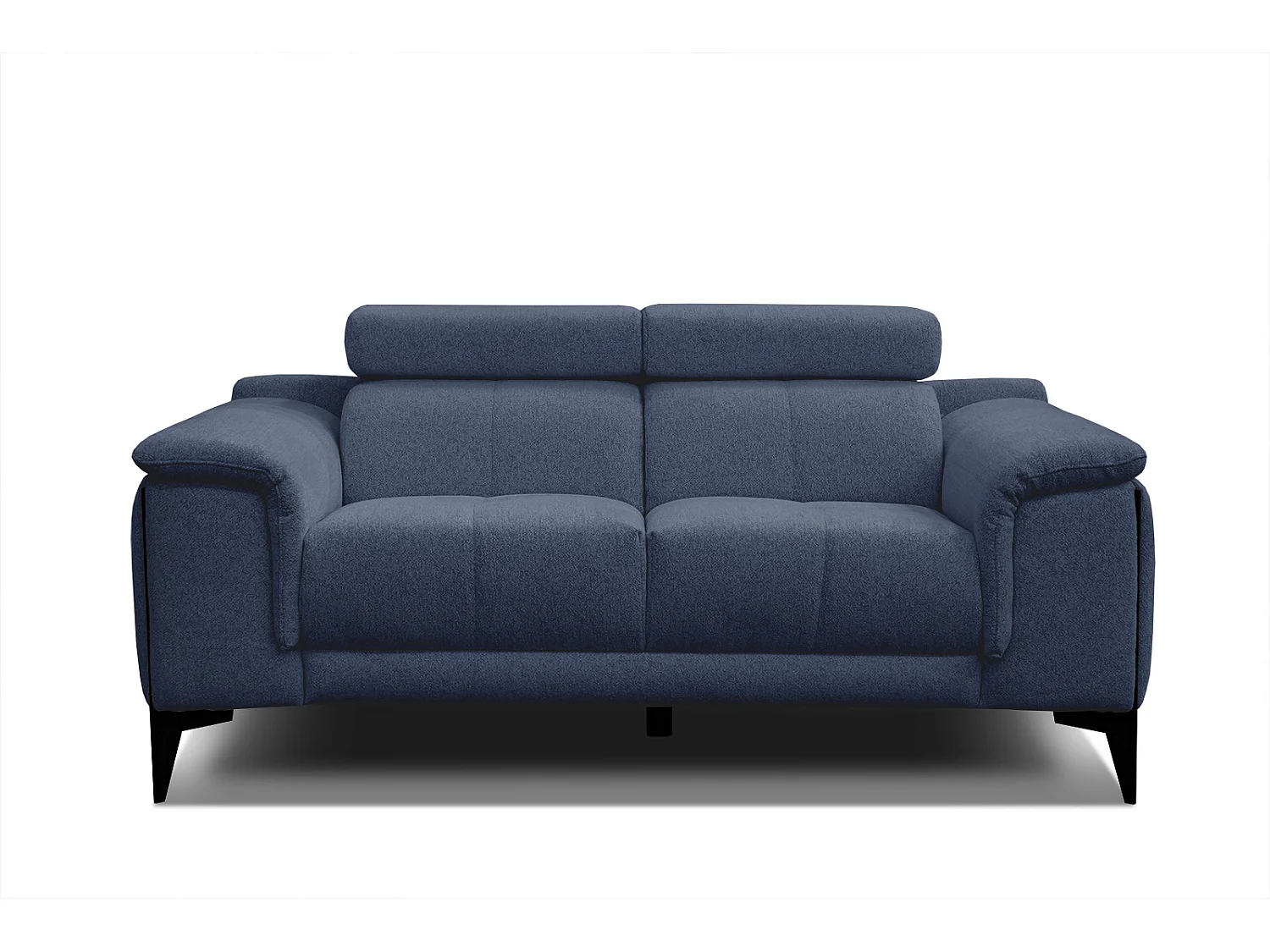 MATERA Sofa 2-Sitzer mit verstellbare Kopfstützen, dunkelblau