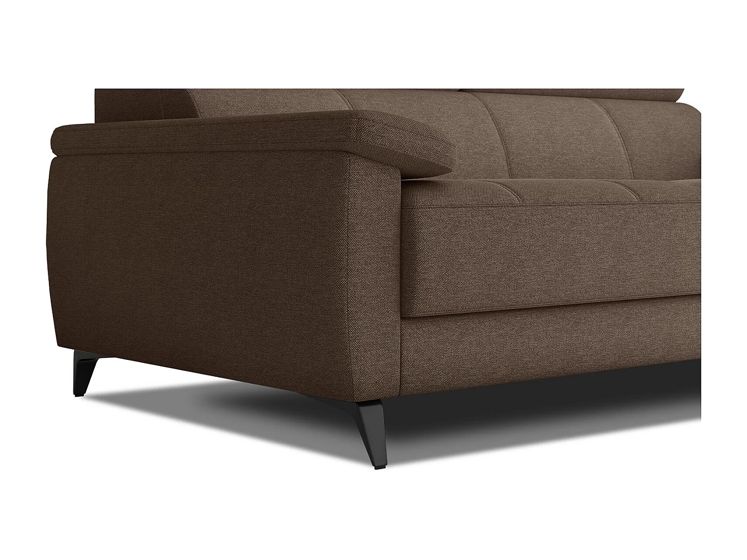 TAUNUS Sofa 3-Sitzer mit verstellbare Kopfstützen, braun