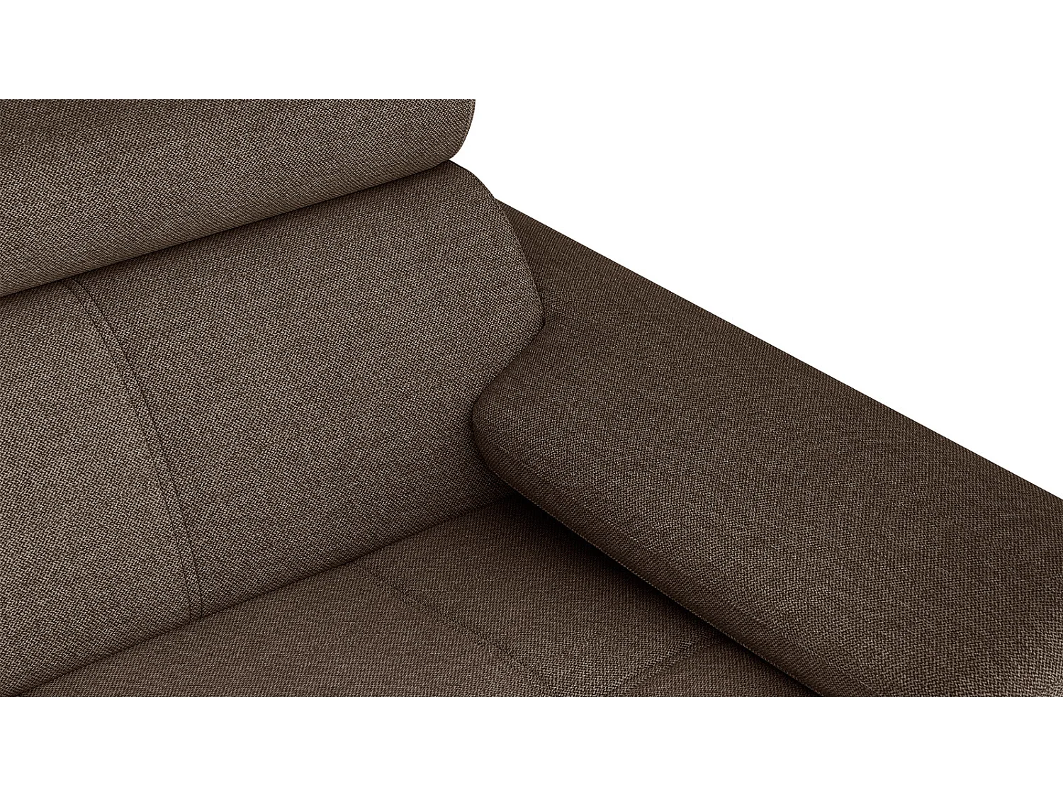 TAUNUS Sofa 3-Sitzer mit verstellbare Kopfstützen, braun