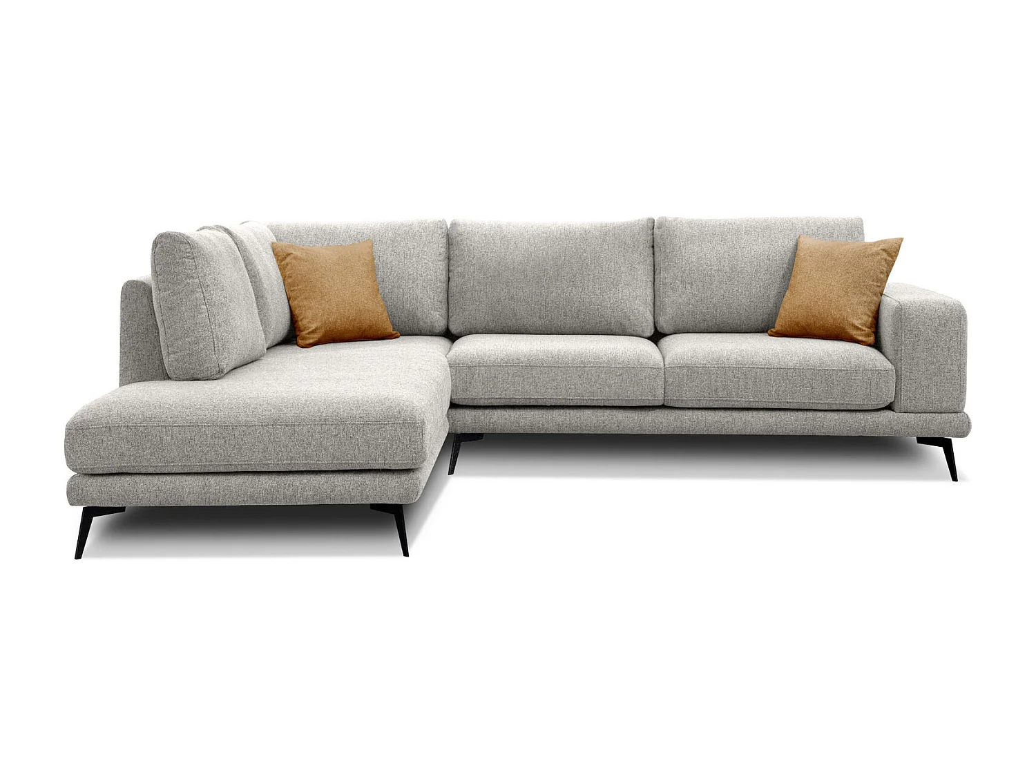 MEDIOLANE Ecksofa 5-Sitzer links, creme
