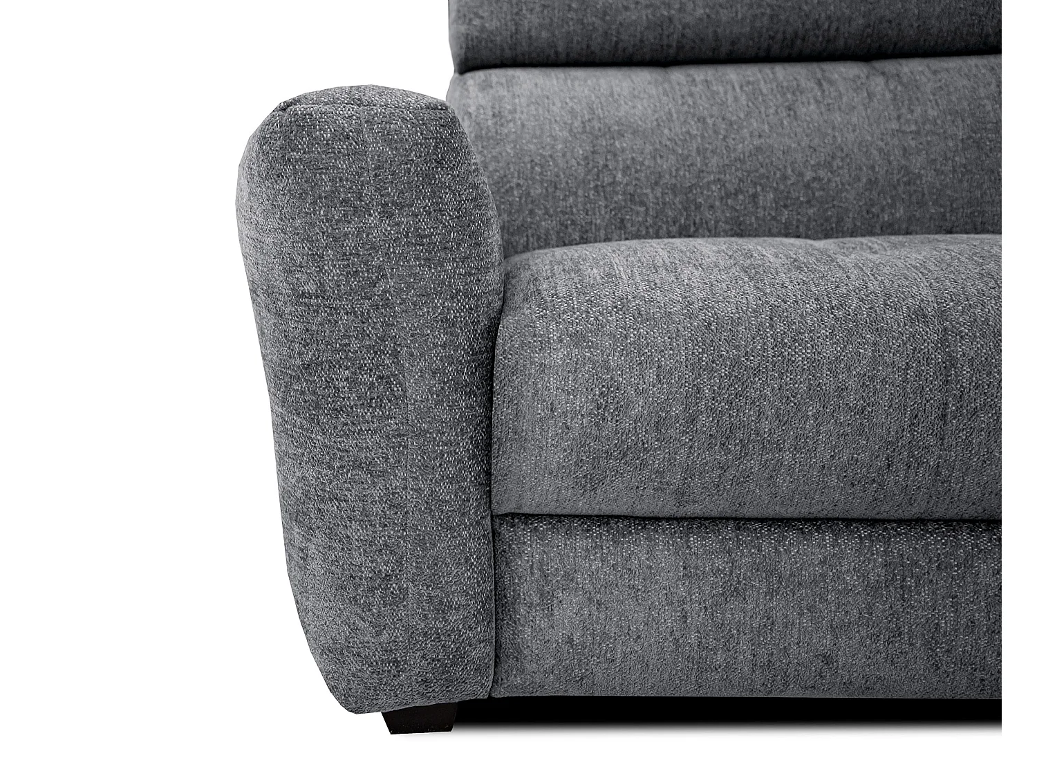 CALVERA Sofa 3-Sitzer mit verstellbare Kopfstützen, grau