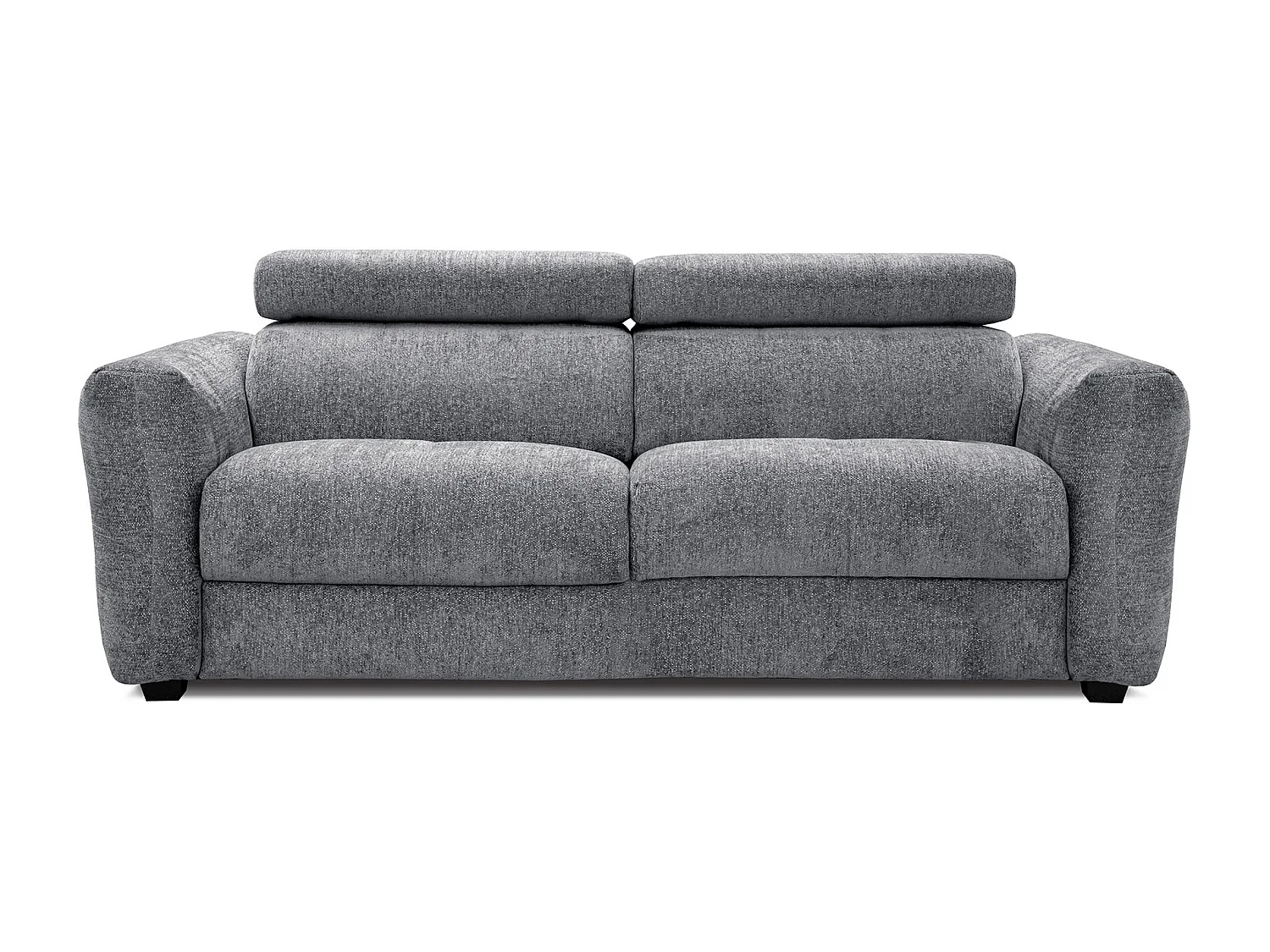 CALVERA Sofa 3-Sitzer mit verstellbare Kopfstützen, grau